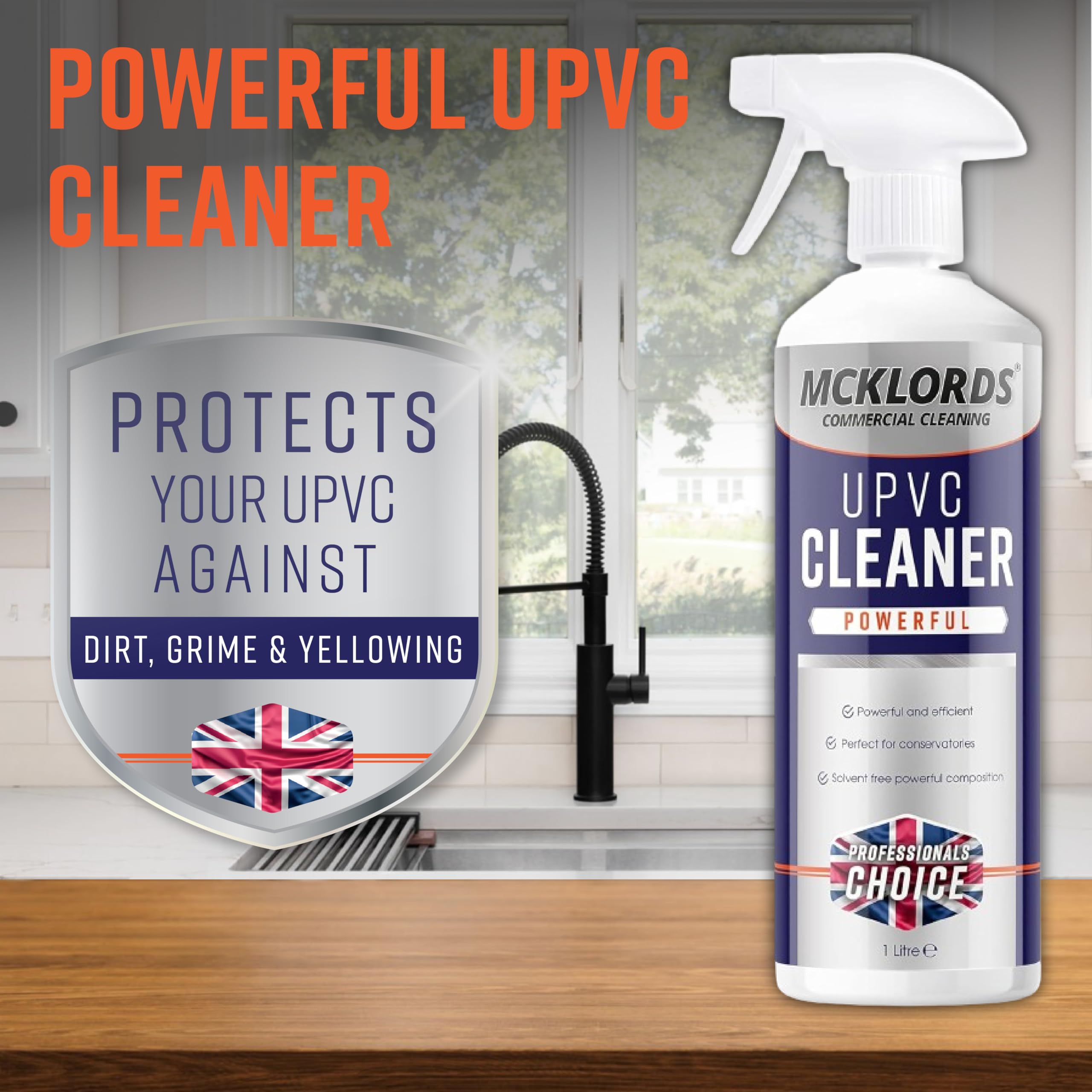 McKLords Commercial uPVC Cleaner - Professional Plastic & Window Frame Restorer | 1L Liquid 5