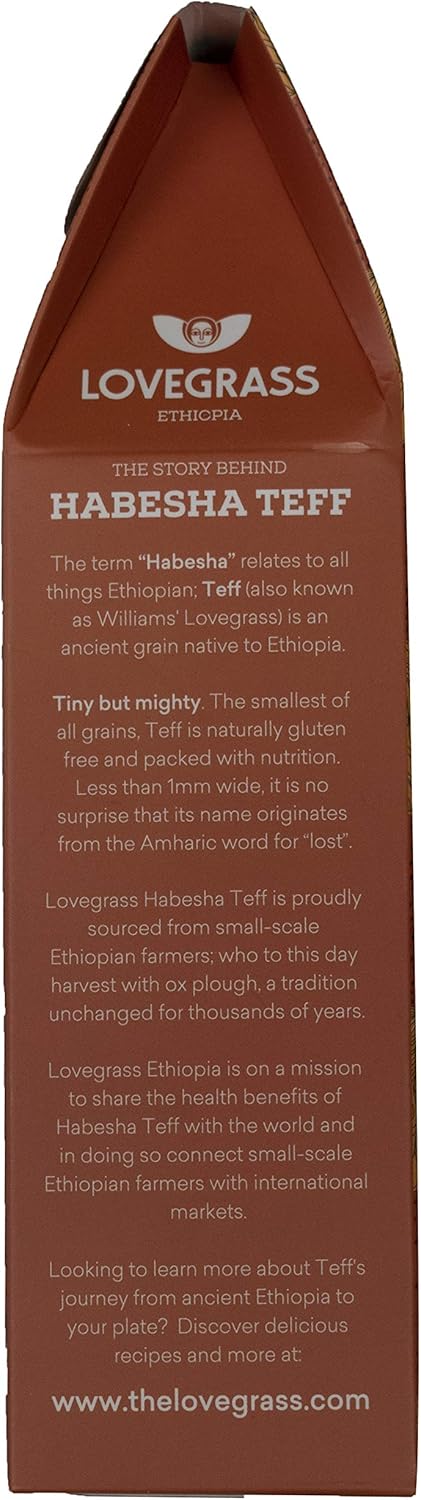 Lovegrass Habesha Brown Teff Grain - 500g - Gluten Free - Vegan & Dairy Free