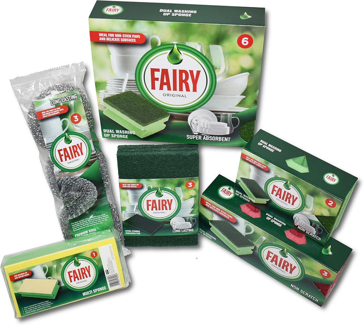 Addis Fairy Platinum Non-Scratch Glassware Cup Clean Buddy Sponge, Pack of 2