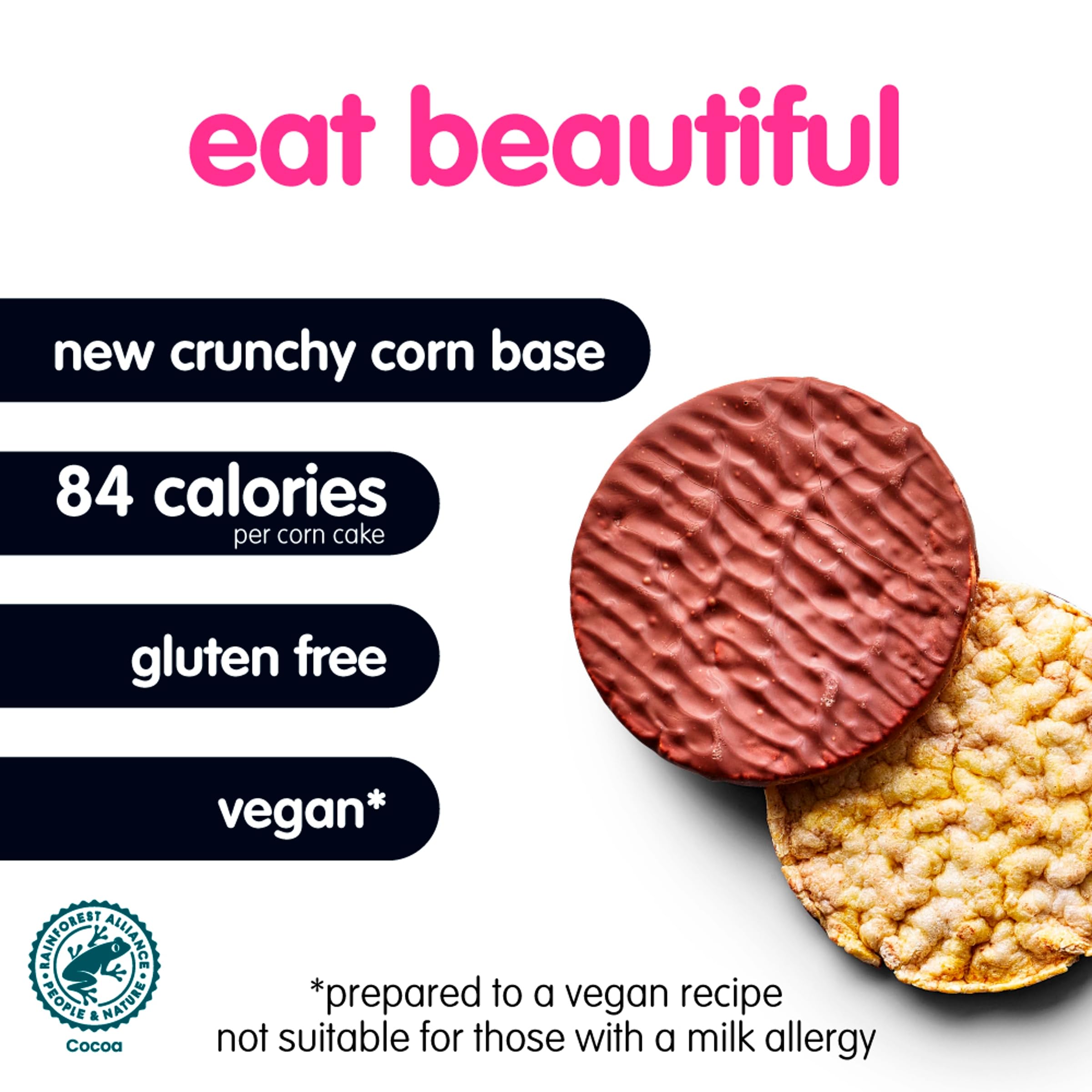 Itsu Dark Chocolate Corn Cakes - Gluten Free | 84 Calories per Cake | Pack of 15 3