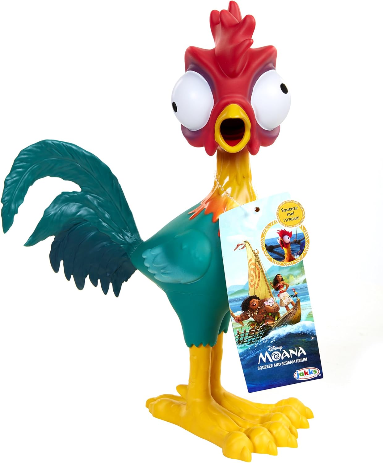 Disney Moana Squeeze and Scream Heihei - Interactive Squeezable Toy for Kids 3+ 1