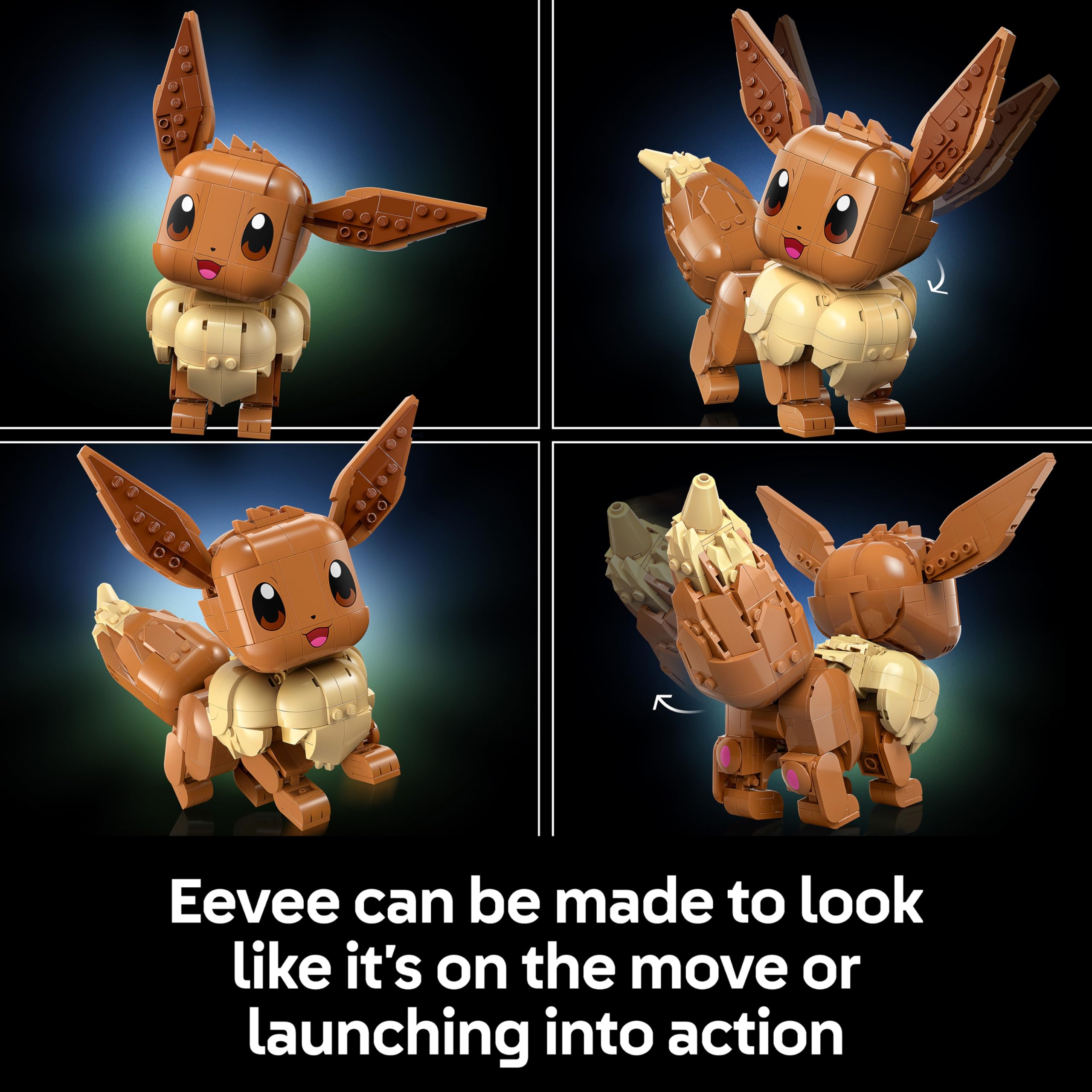 LEGO Pokémon Eevee Figure Building Set 72151 for Adults | 587 Pieces | Posable 5