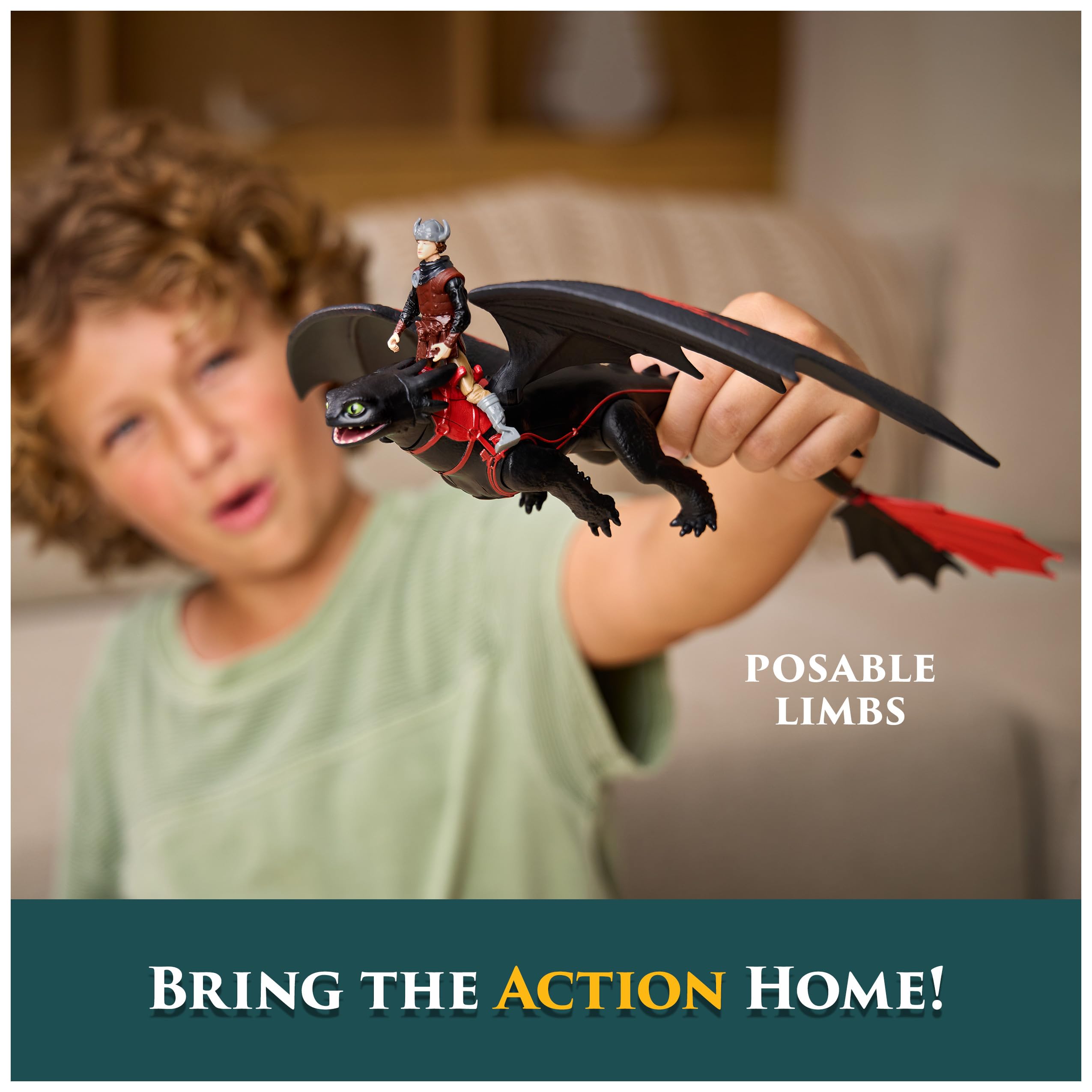 Dreamworks Dragons Toothless & Hiccup Action Figure | 10 Inches | Ages 4+ | Multicolor 7