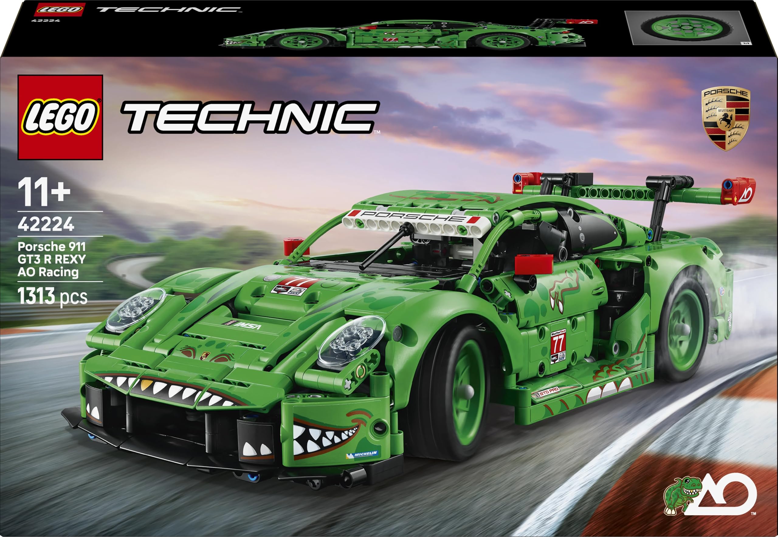 LEGO Technic Porsche 911 GT3 R REXY AO Racing Car 42224 Building Set for Ages 11+ 6