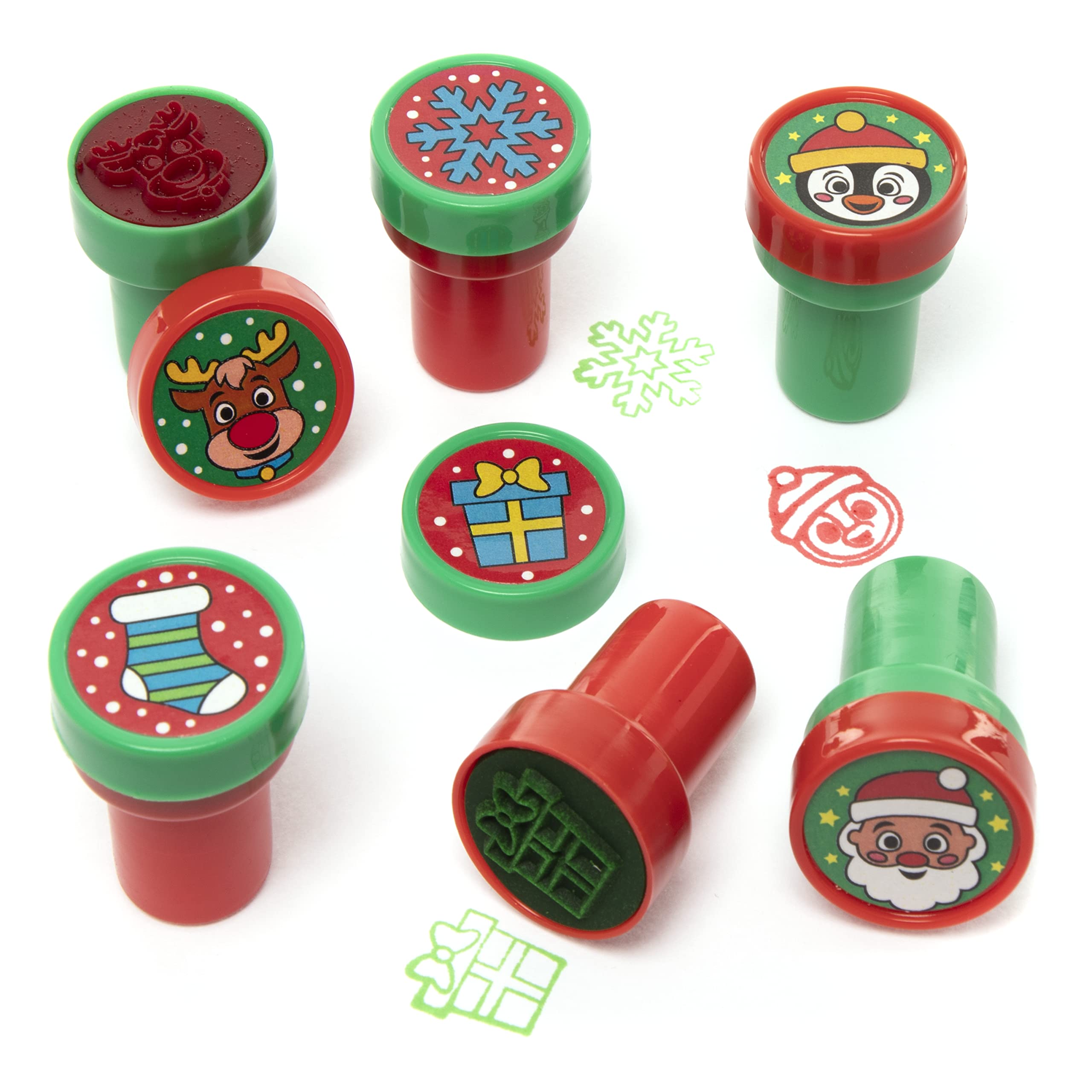 Baker Ross Christmas Self-Inking Stampers - Pack of 12, Ages 3+ 1