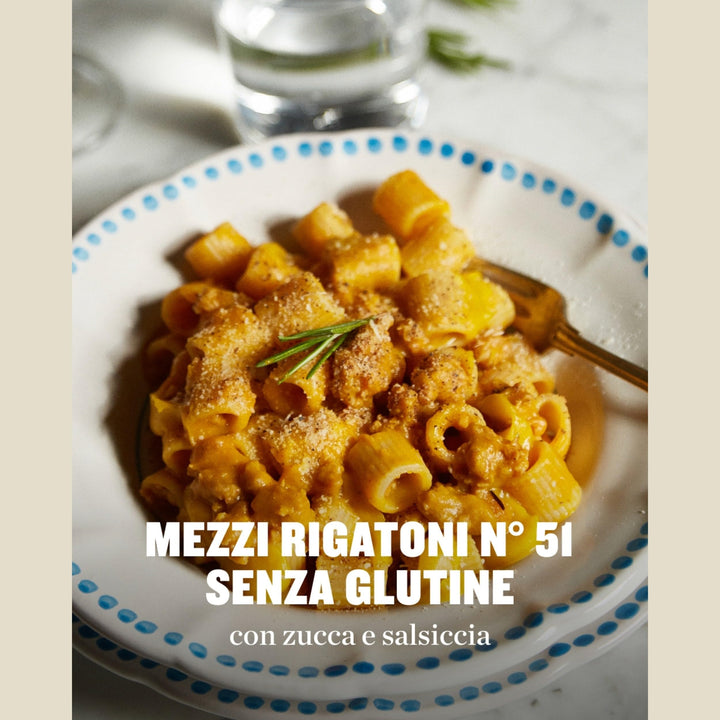 Rummo Gluten-Free Mezzi Rigatoni No. 51 – Organic Italian Pasta, Short Tubular Shape for Sauces & Baking