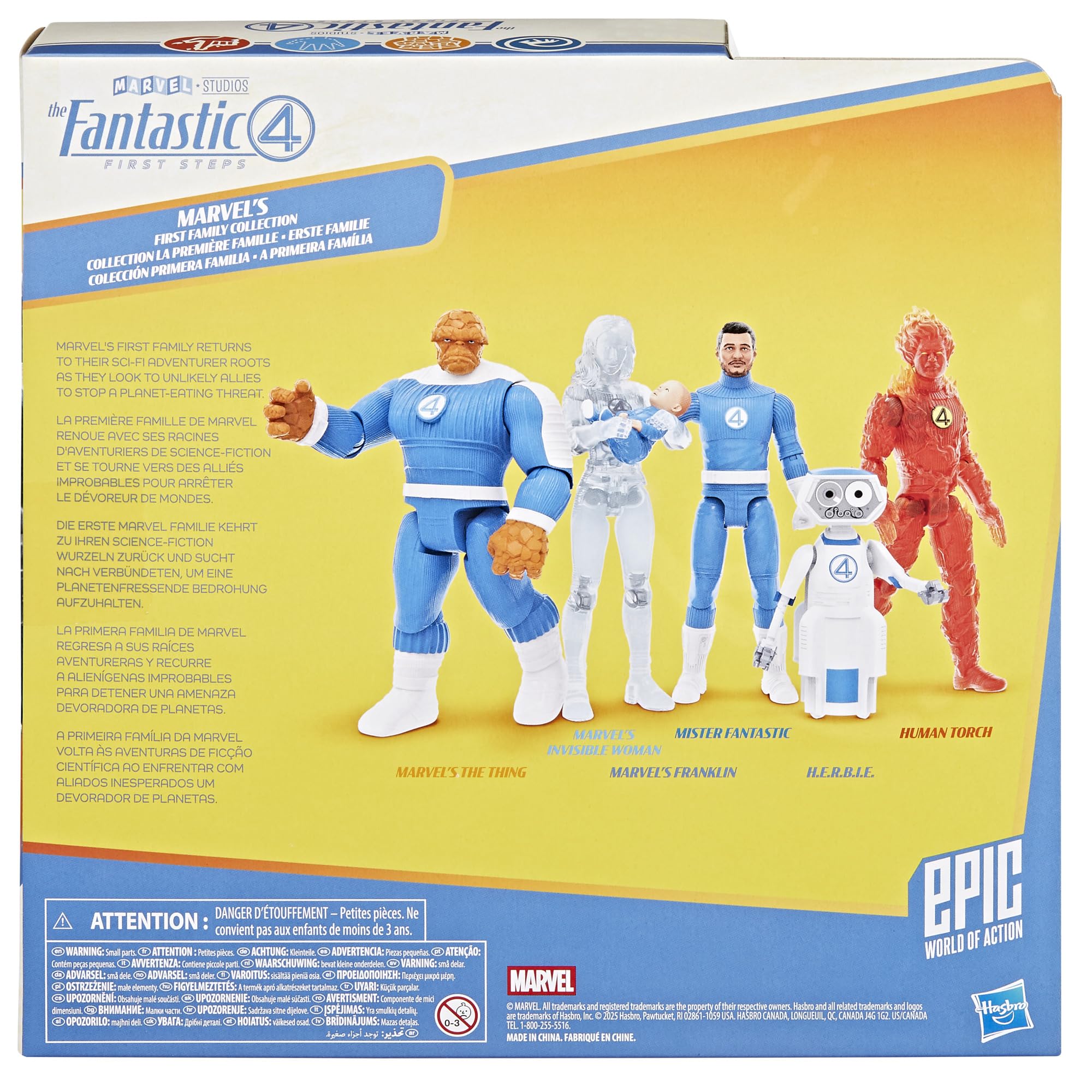 Marvel's First Family 6-Figure Action Set - Epic World of Action Collection for Kids 4+ 5