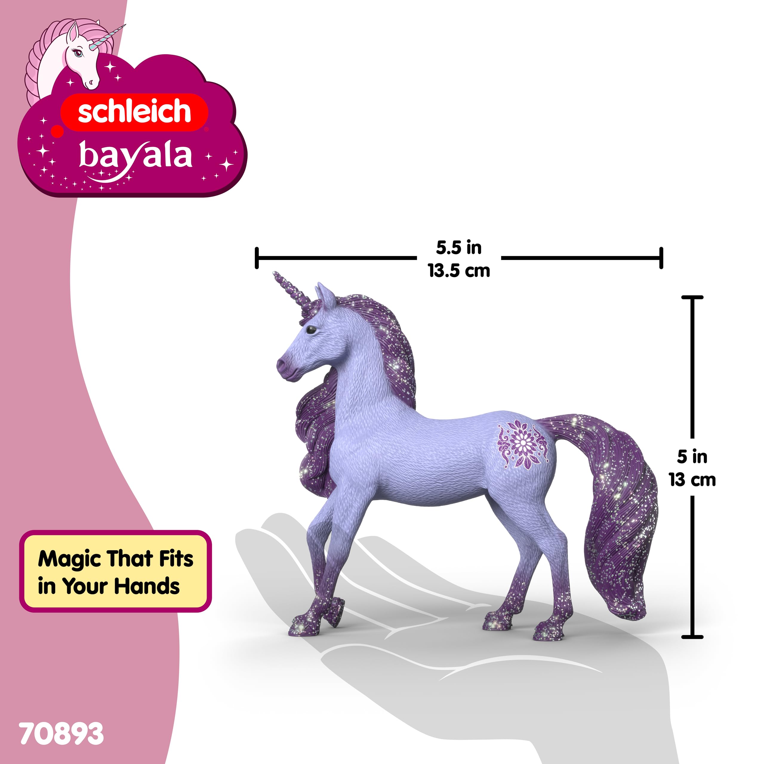 Schleich BAYALA Unicorn Stallion Orchid - Purple Plastic Play Figure | 12.5 cm Height 5