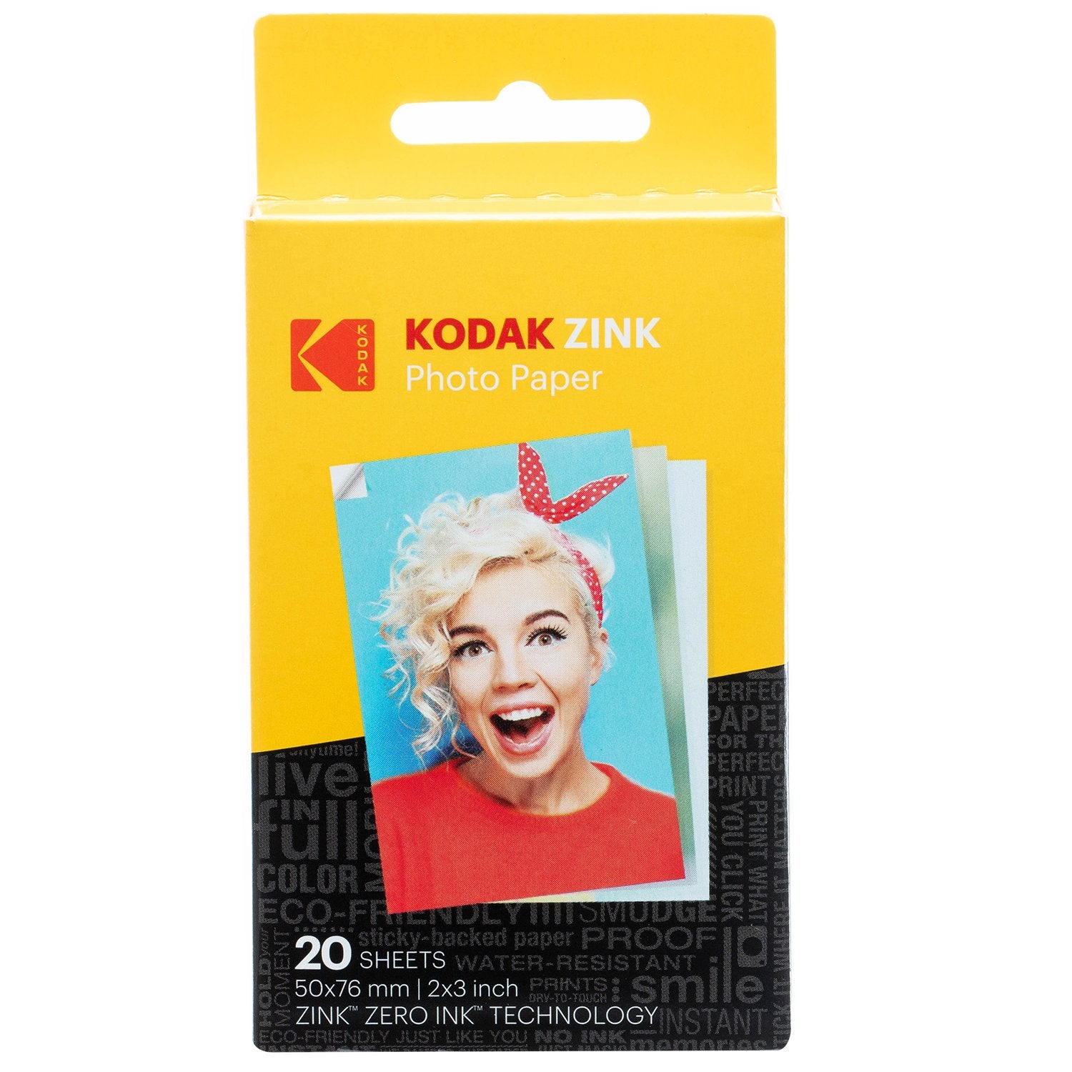 KODAK Premium Zink Photo Paper - 2"x3" Size | 20 Sheets | Water & Tear Resistant 1