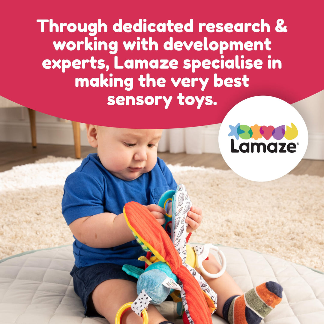 Lamaze Freddie the Firefly - Sensory Toy for Babies 0-12 Months with Teether & Crinkle Wings
