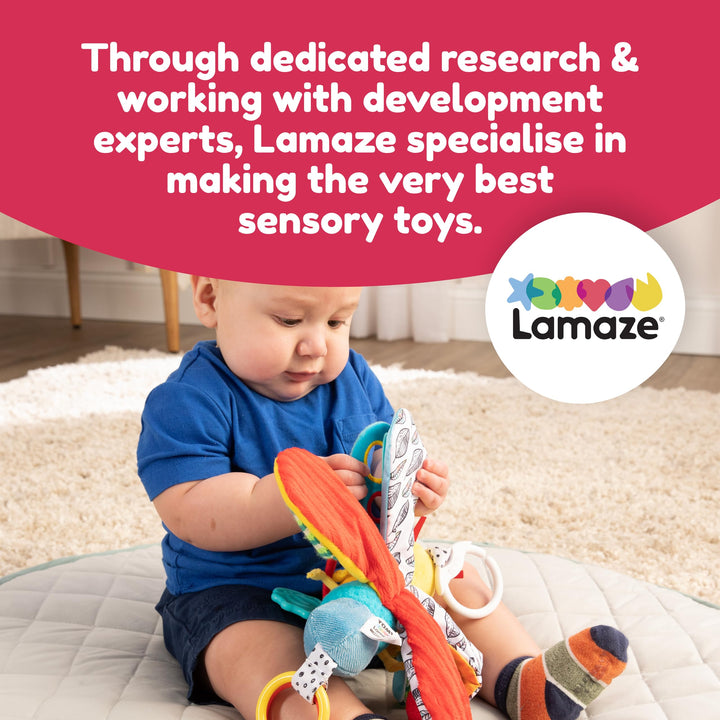 Lamaze Freddie the Firefly - Sensory Toy for Babies 0-12 Months with Teether & Crinkle Wings