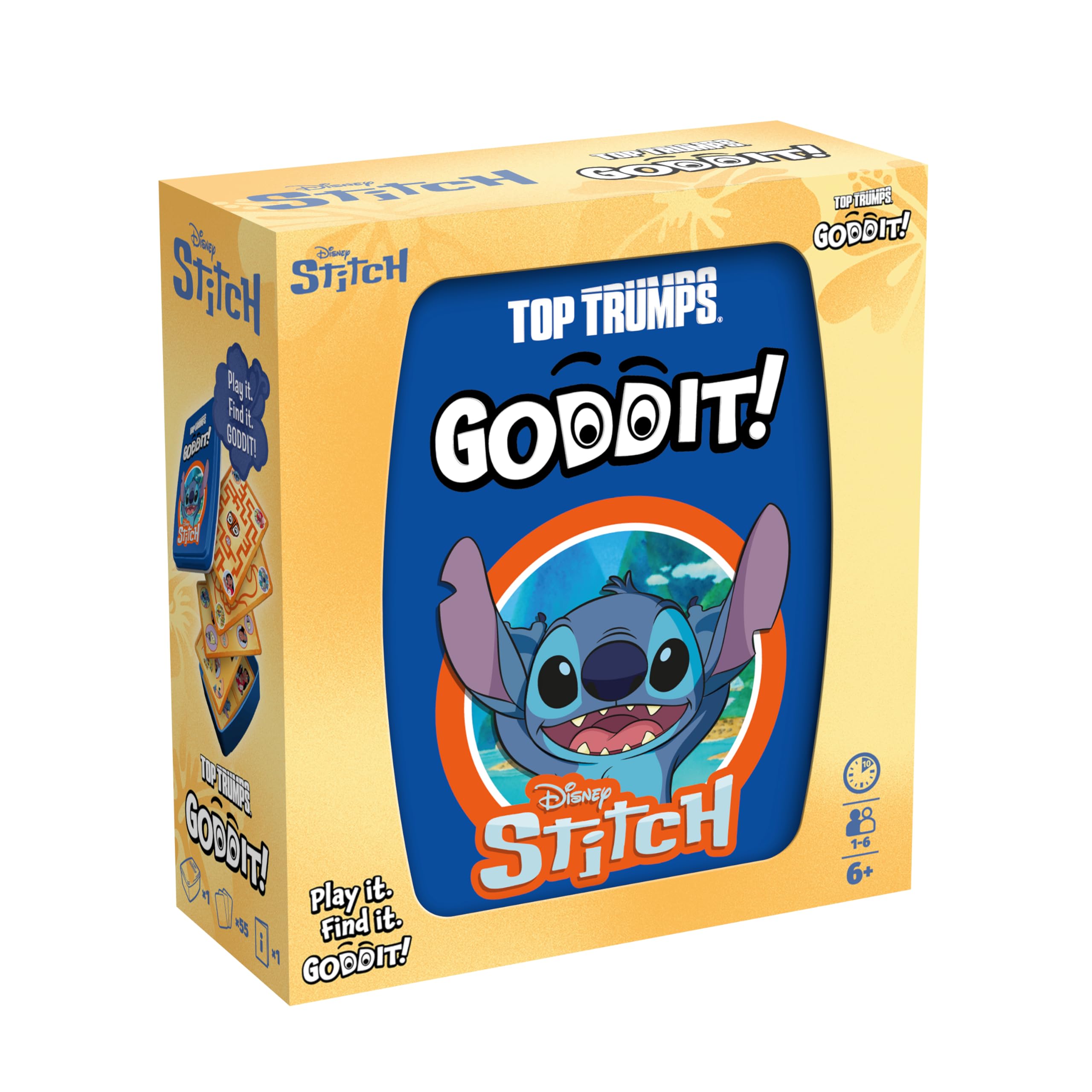 Top Trumps Stitch Goddit! Card Game | 5 Games in 1 | Travel Sized Tin
