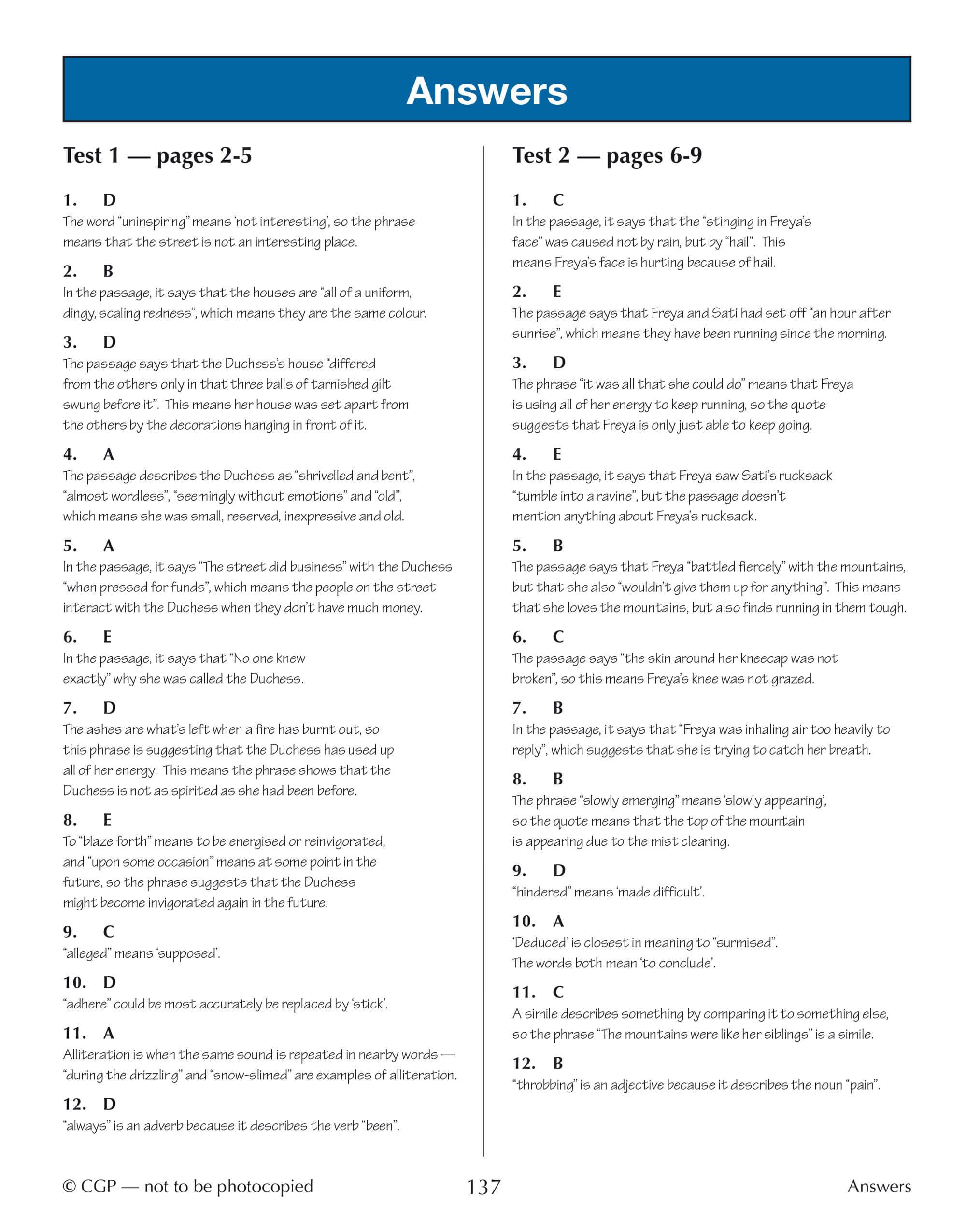 CGP 11+ GL 10-Minute Tests: English Comprehension | Ages 10-11 | Paperback with Online Edition 6