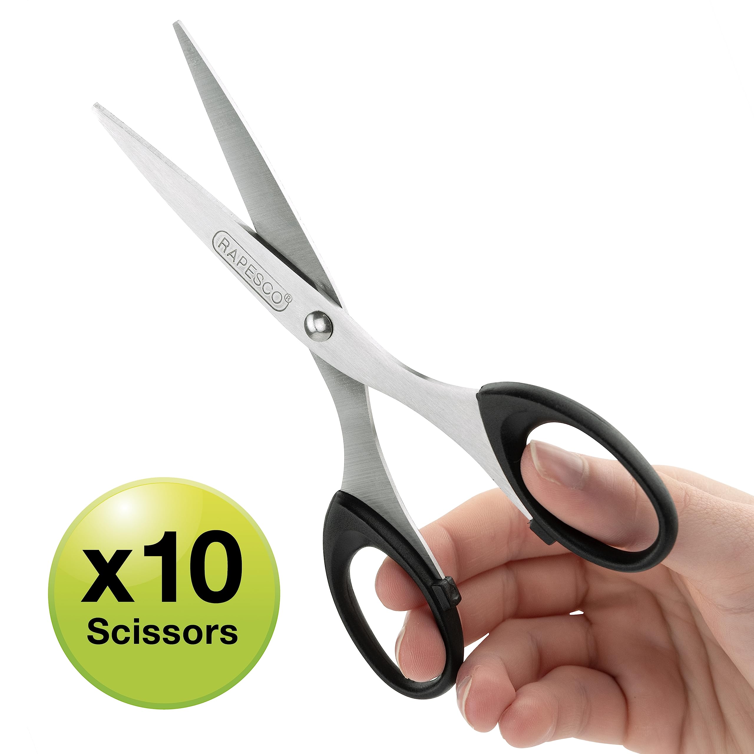 RAPESCO 1579 Business Pack - 10 x 16cm Stainless Steel Scissors for Office & Retail Use