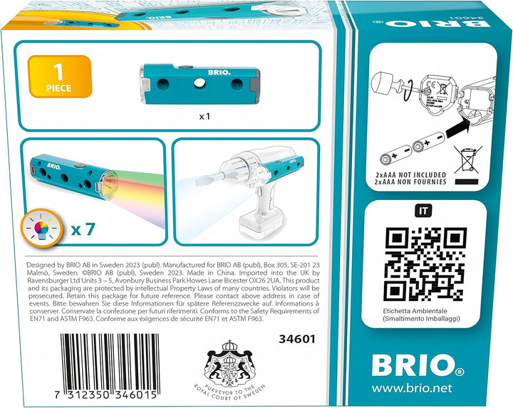 BRIO Builder Flashlight Torch - LED Light STEM Toy for Kids Ages 3+