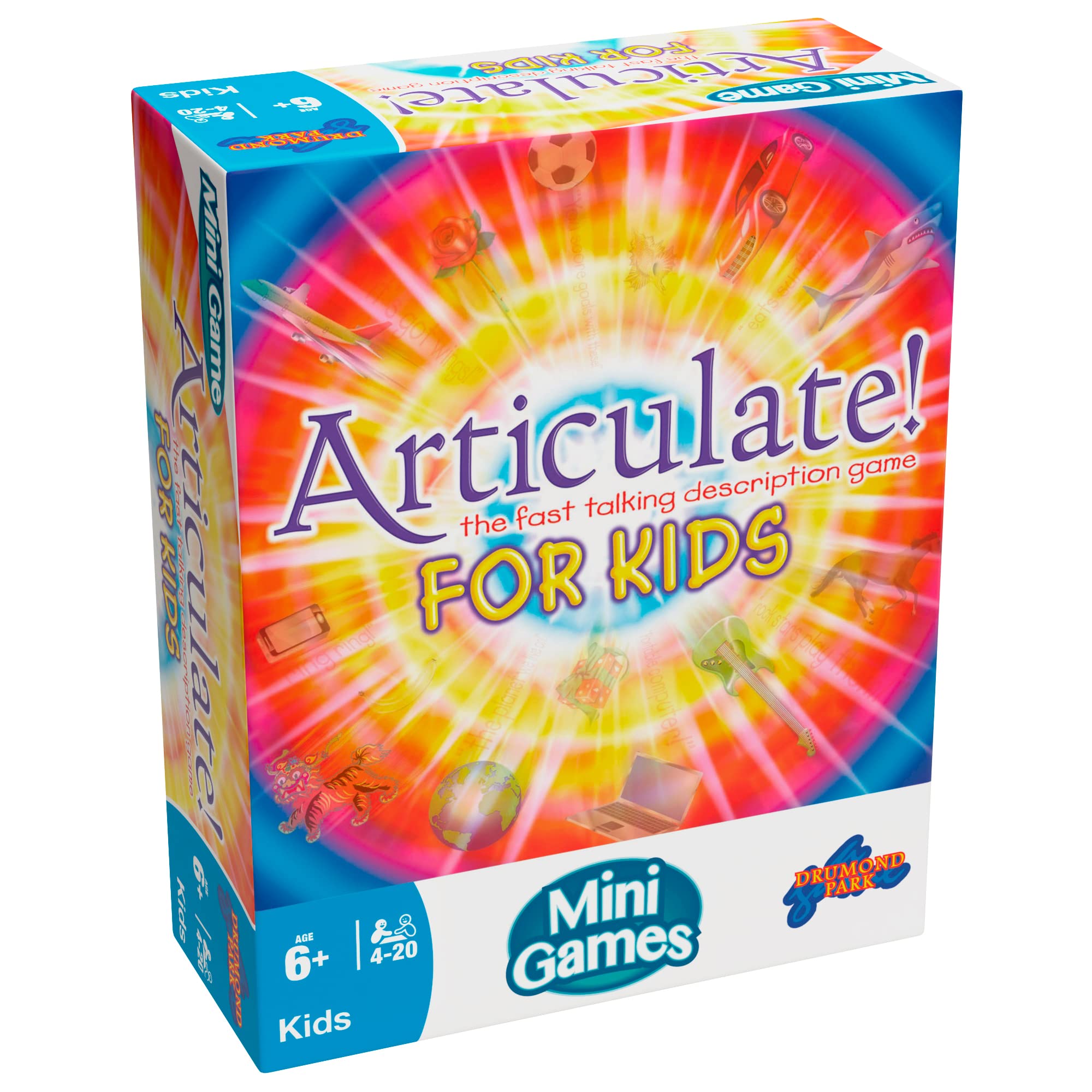 Drumond Park Articulate for Kids Mini Board Game - Compact Travel Version of the Fast Talking Description Game