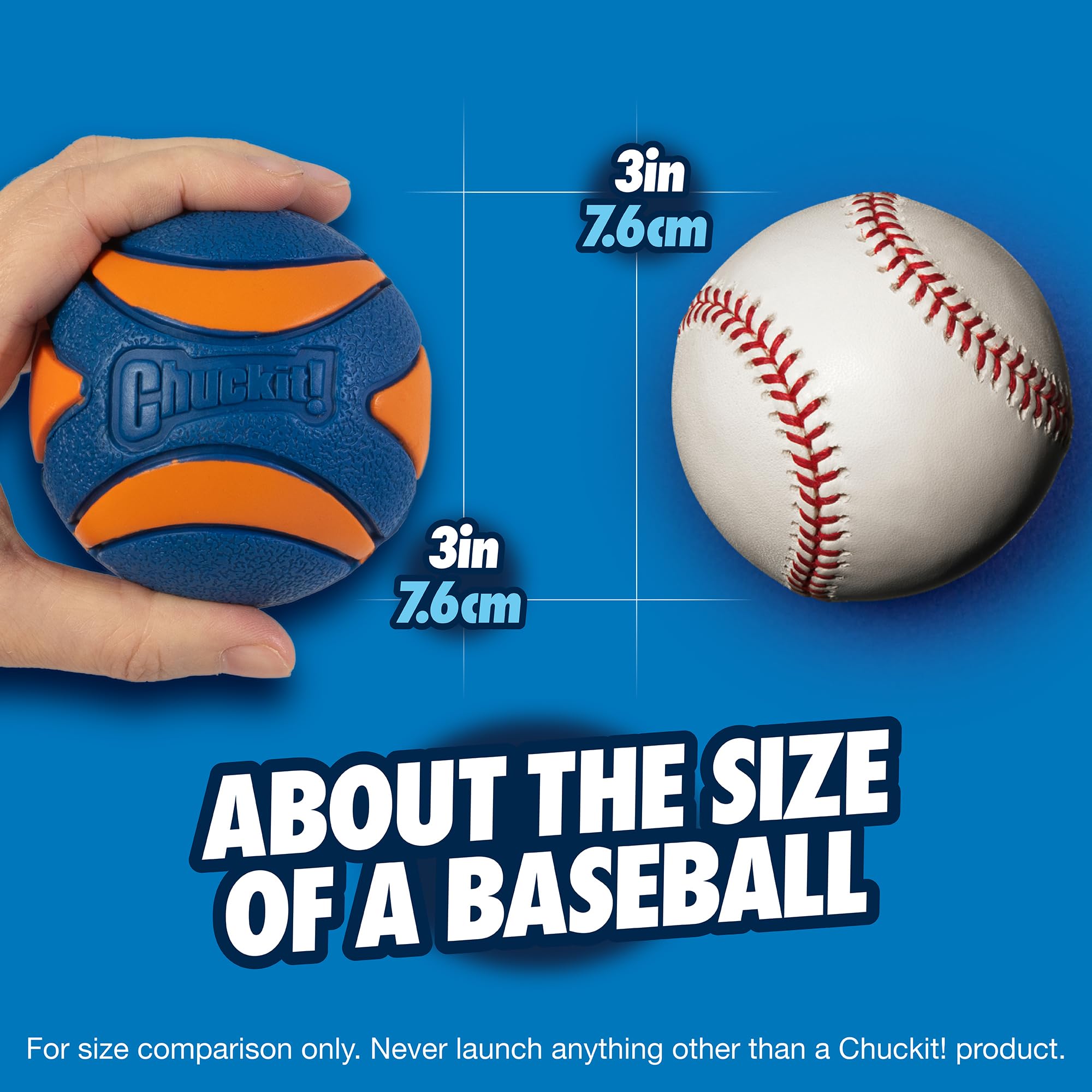 Chuckit! Ultra Squeaker Ball - Large Size, Durable Natural Rubber Fetch Toy | Floats 4