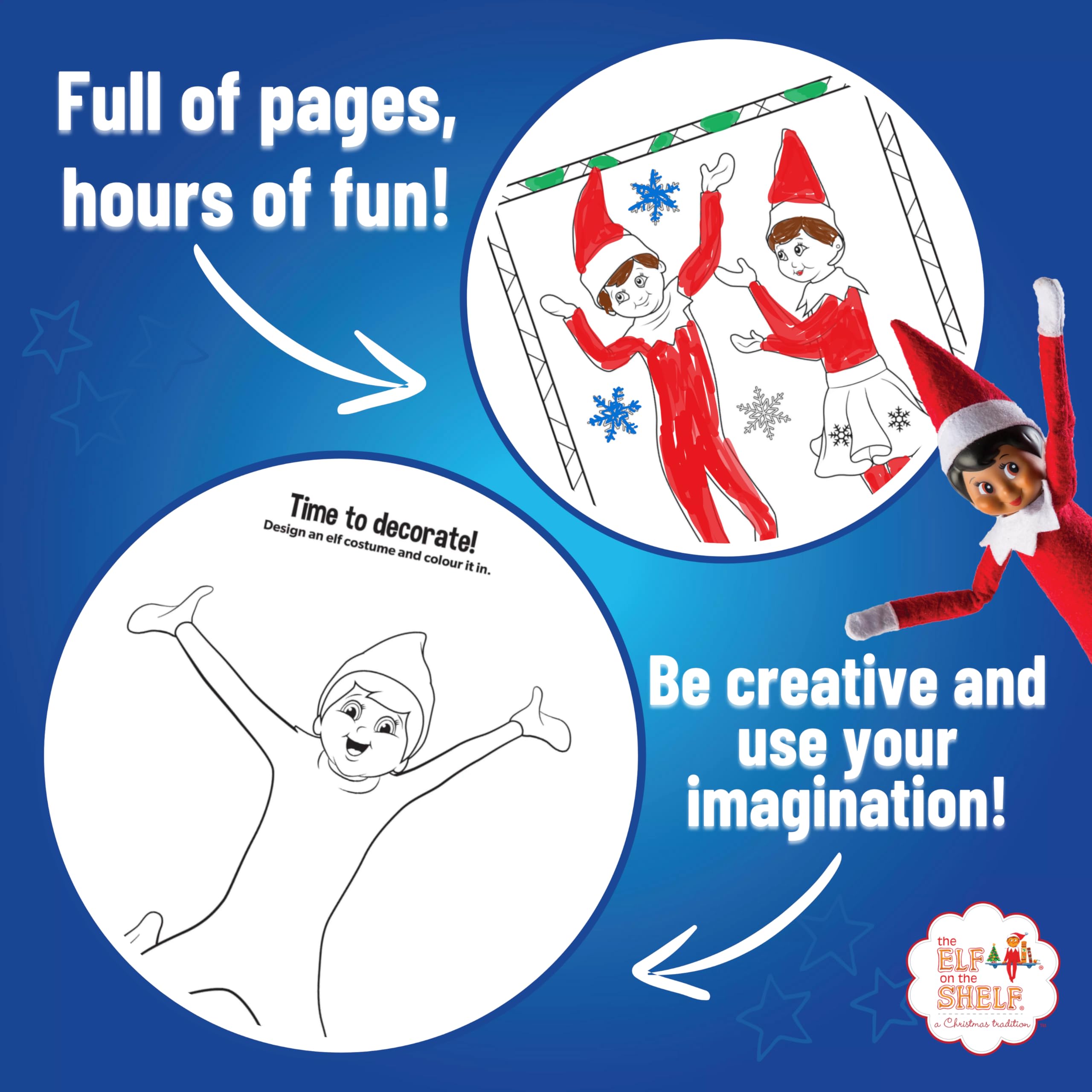 Elf on the Shelf Jumbo Colouring Book - 160 Pages of Christmas Activities for Kids 10