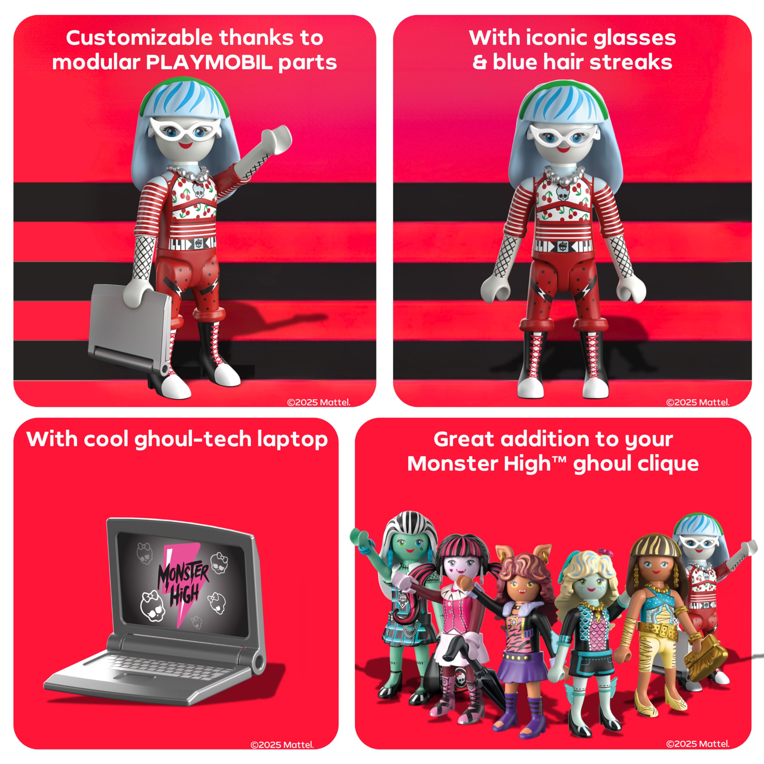 Playmobil Monster High Ghoulia Yelps Figure - Creepy Play Fun for Halloween & Imaginative Adventures, Ages 4+ 6