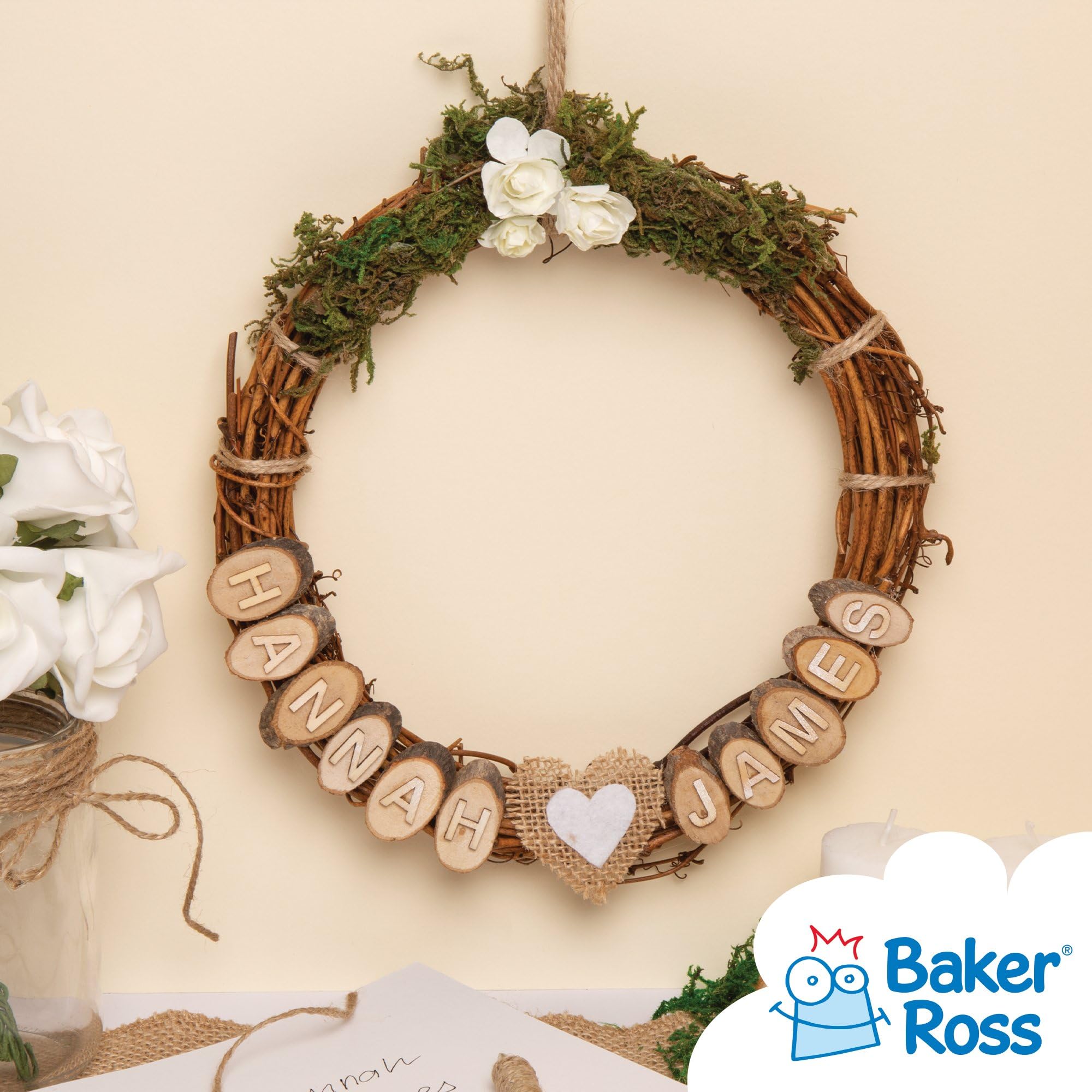 Baker Ross Mini Wooden Letters - Pack of 260 | Uppercase Alphabet | 13mm Size 5