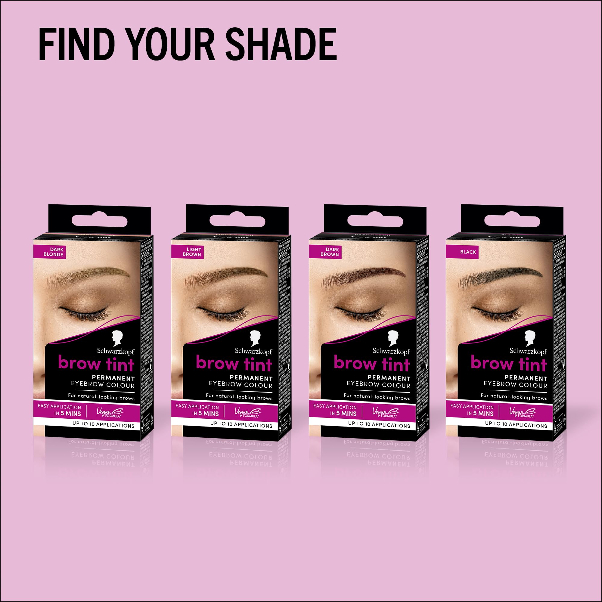 Schwarzkopf Brow Tint Professional Eyebrow Dye Kit - Black 5