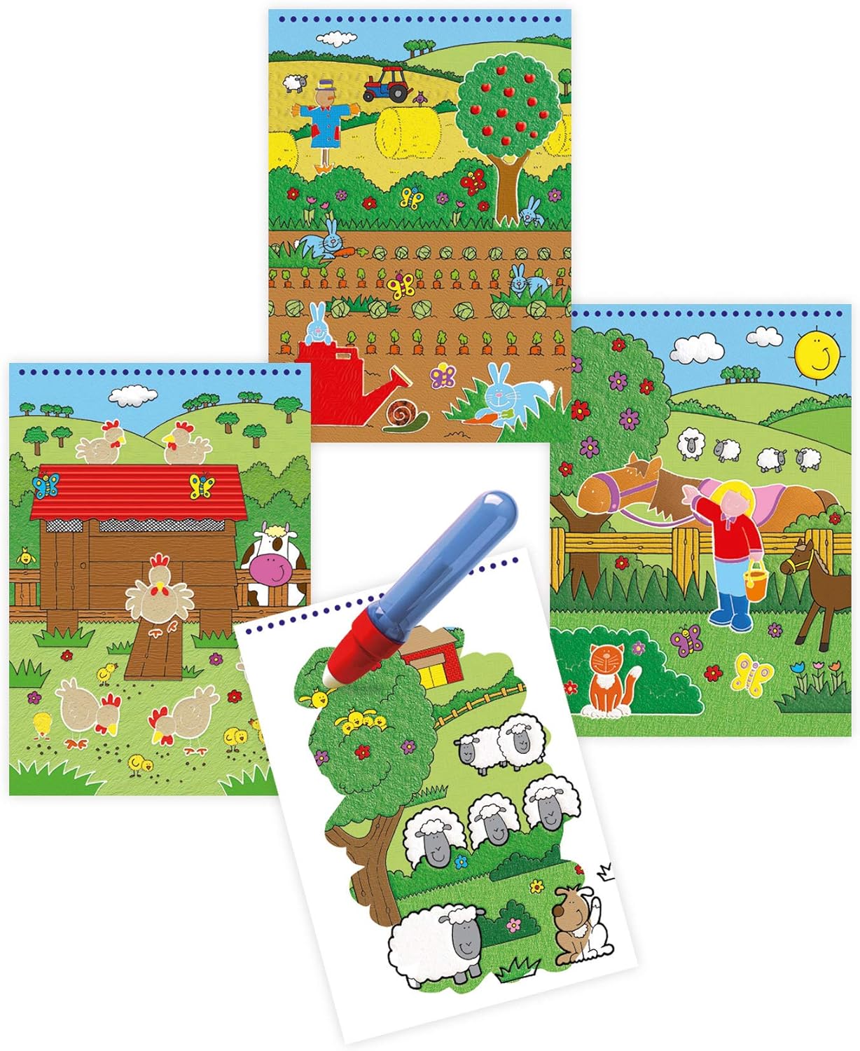 Galt Toys, Water Magic - Farm, Colouring Book for Children, Ages 3 Years Plus 3