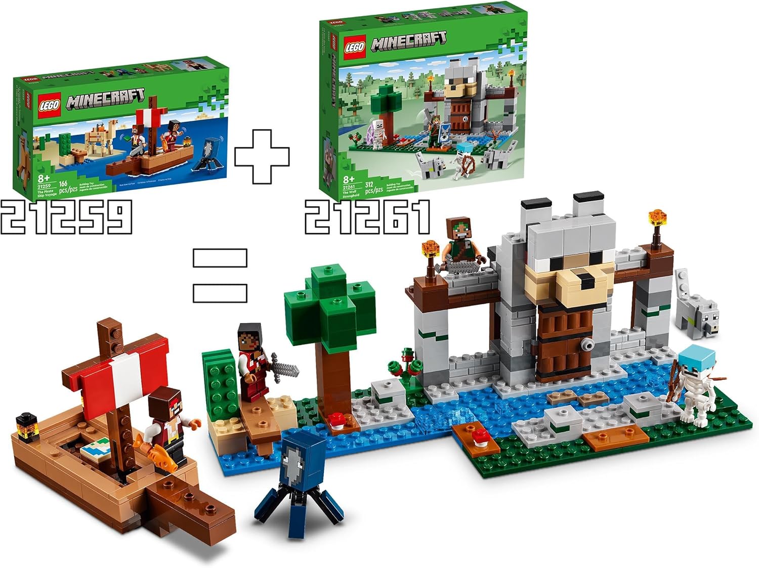 LEGO Minecraft The Pirate Ship Voyage - Building Set with Pirate Figures & Camel for Ages 8+ 6
