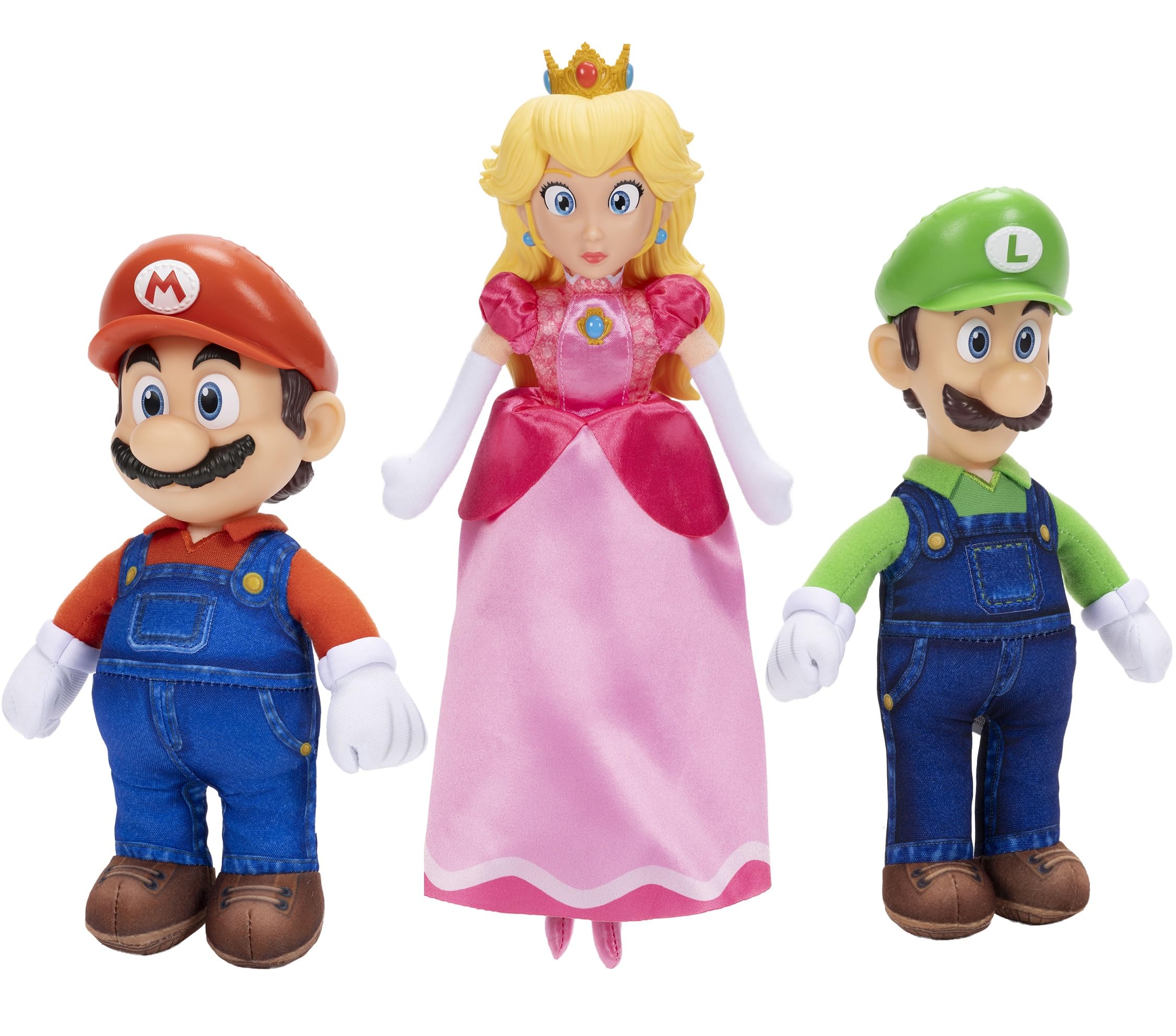 Jakks Pacific Super Mario Galaxy Movie Jumbo Plush Multipack - Mario, Luigi, Peach | 9' / 23cm