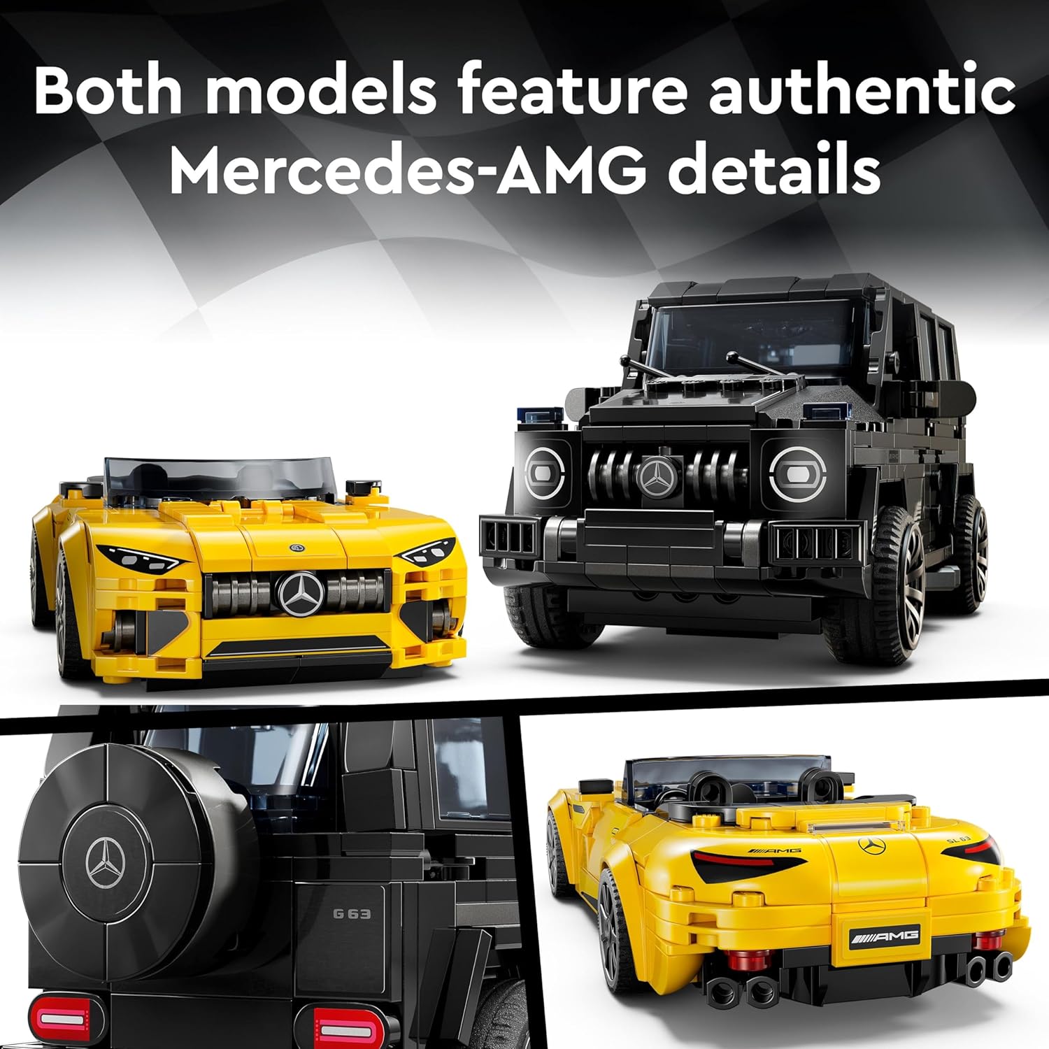 LEGO Speed Champions Mercedes-AMG G 63 & SL 63 76924 - Buildable Car Playset for Ages 10+ 3