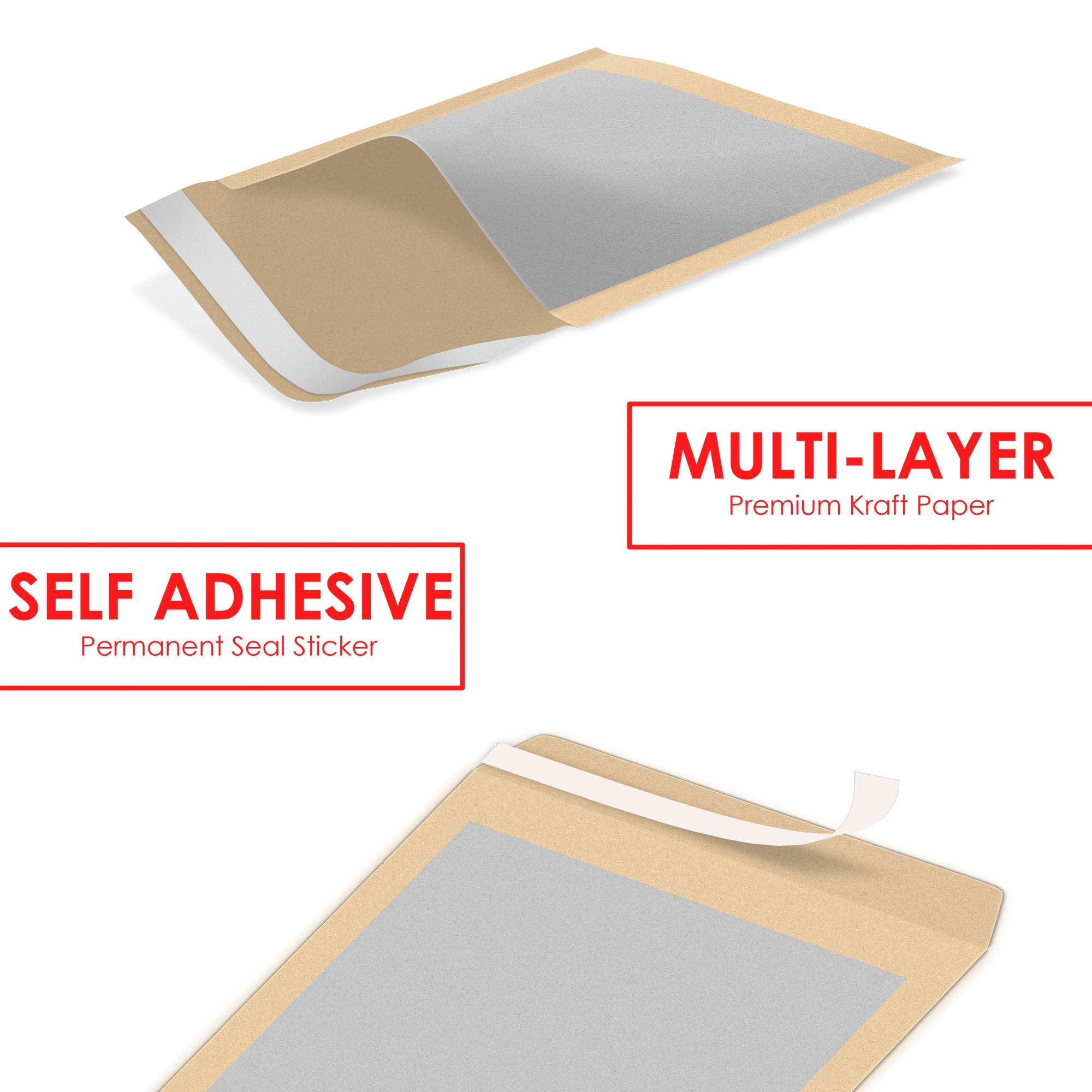 20Pcs A4 Envelopes Self-Seal iSOUL 324mm x 229mm A4 C4 Manilla Hard Board B