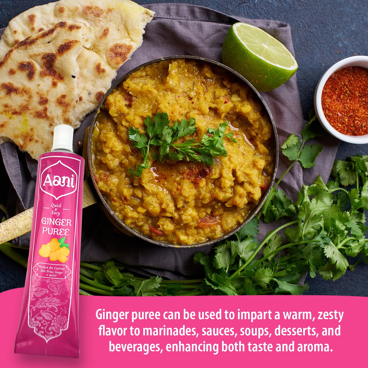 Aani Ginger Puree, 110g | Smooth Cooking Paste for Sauces, Marinades & Stir-Fries 2