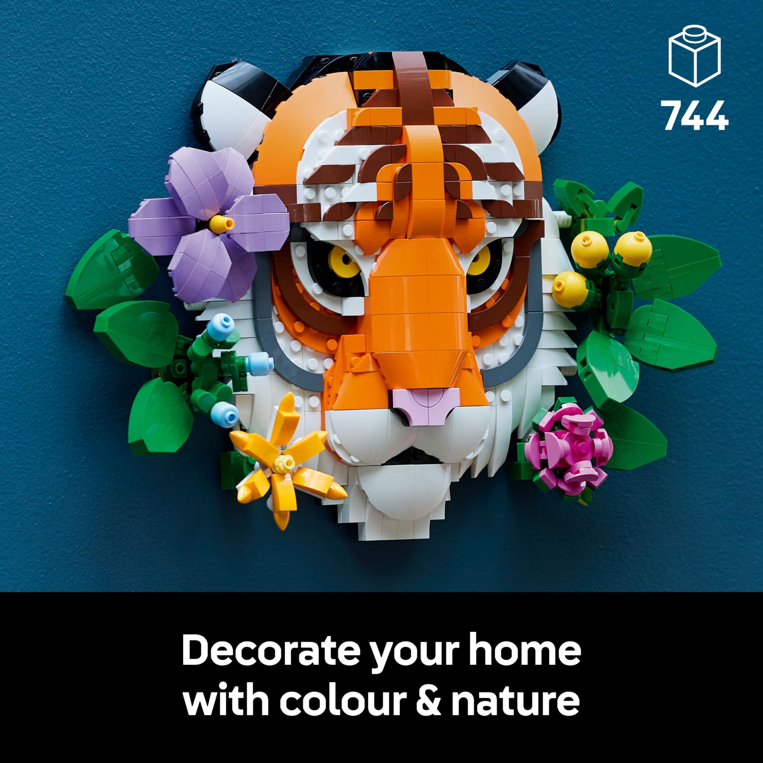LEGO Art The Fauna Collection - Tiger 31217 | Buildable 3D Wall Art | 744 Pieces | Ages 18+ 2