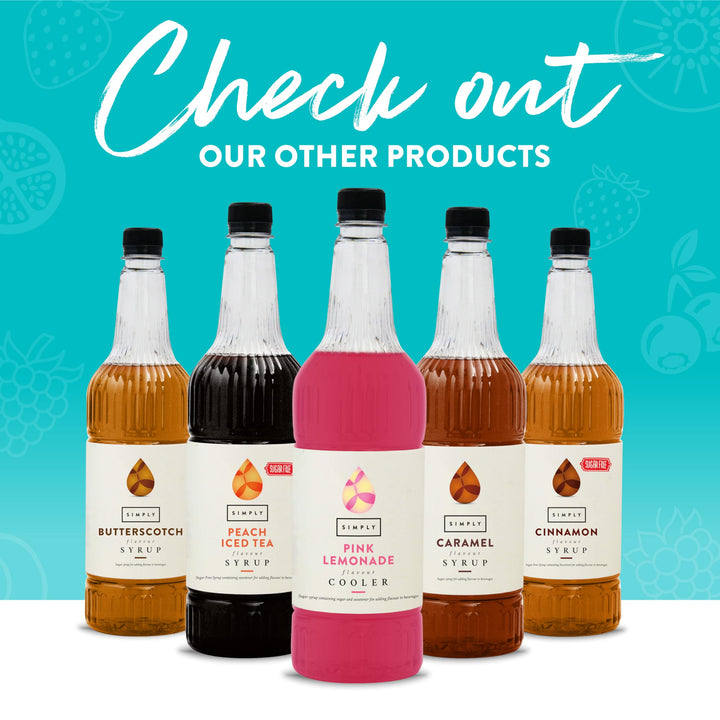 Simply - Sugar Free Cinnamon Syrup, Low Calorie Vegan & Nut Free Flavoured Syrup for Coffee, Cocktails & Baking (1 Litre)
