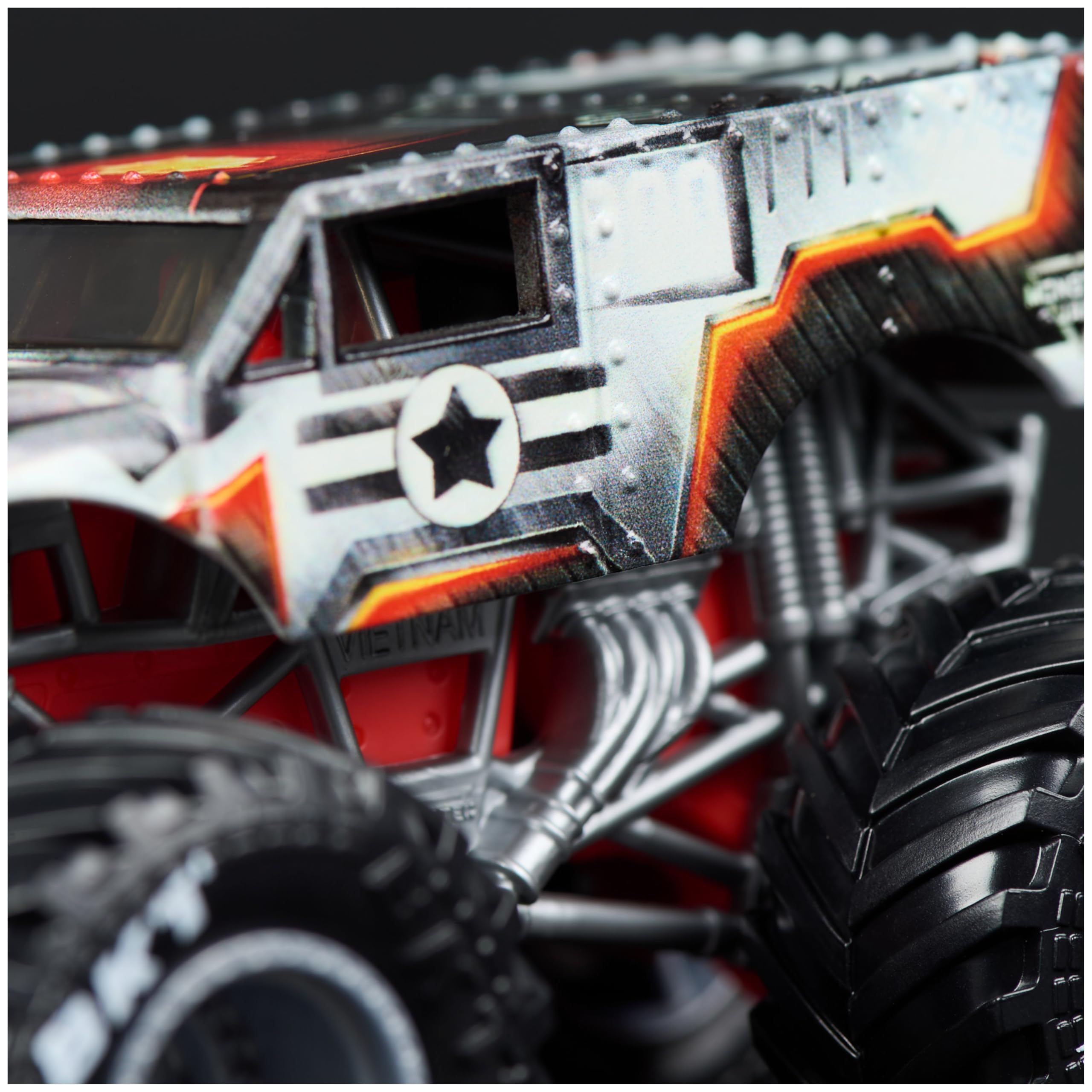 Monster Jam Marvel Iron Man Vs. War Machine Die-Cast Monster Truck Playset | 1:64 Scale 7