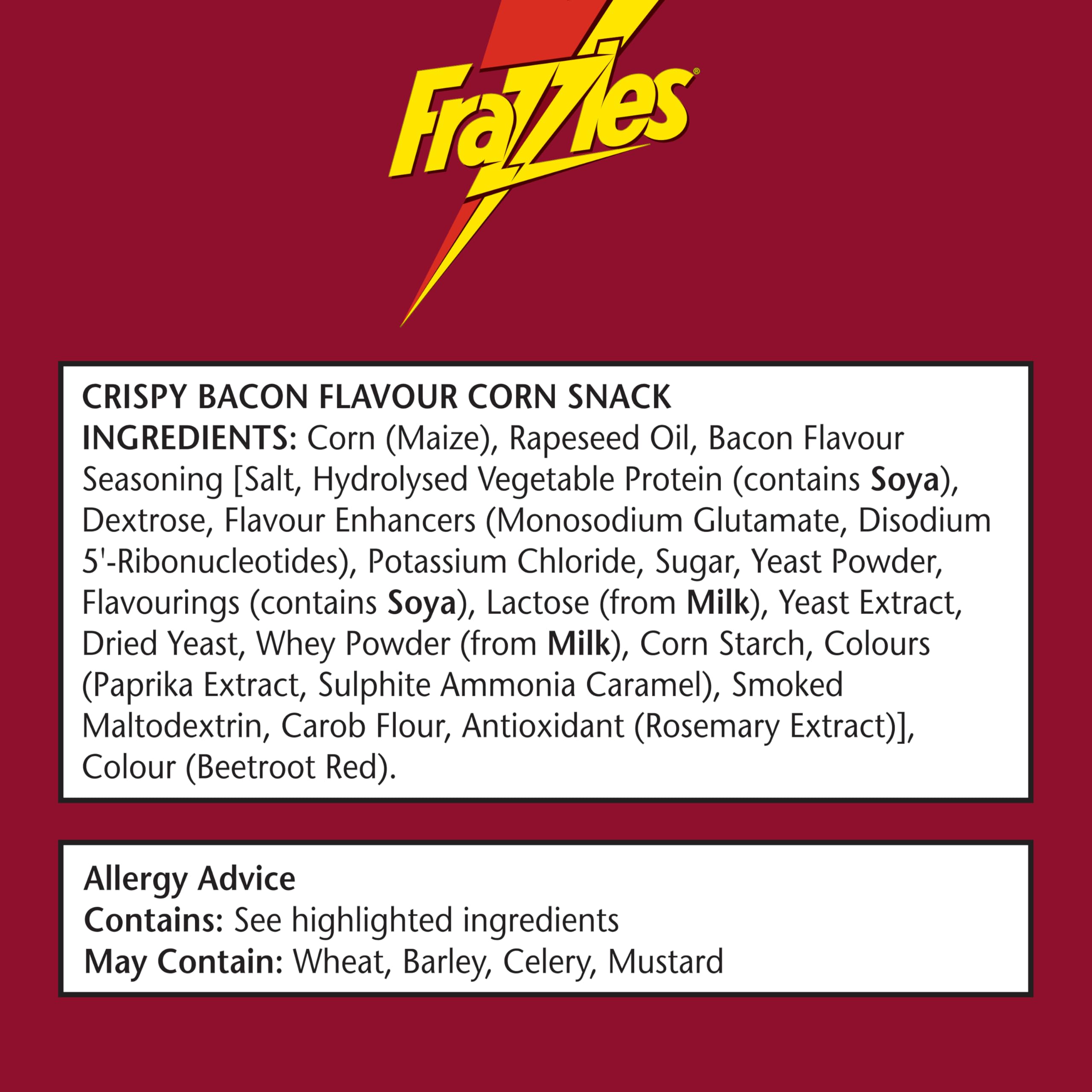 Frazzles Bacon Flavour Crisps 6pk - Baked Not Fried, 97Kcal Per Pack 3