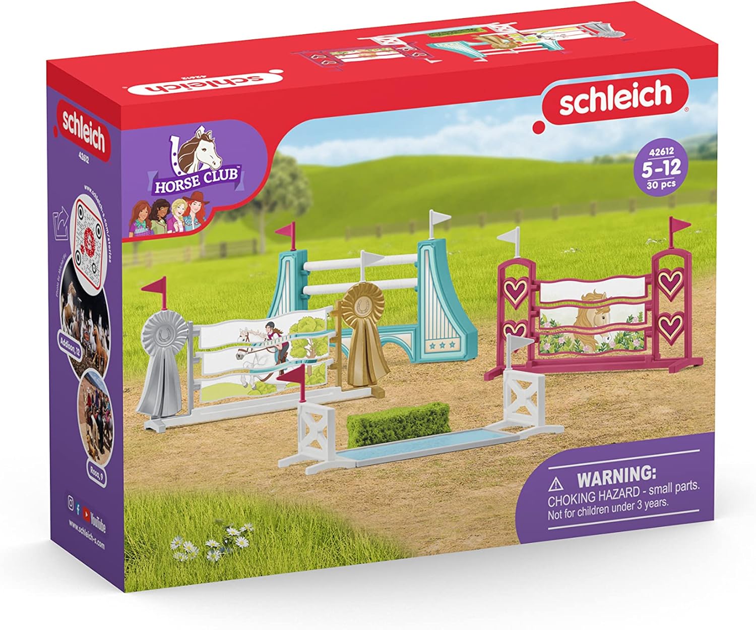 SCHLEICH Horse Club Obstacle Accessories Playset - Adjustable Jumping Poles & Water Ditches for Ages 5-12 2