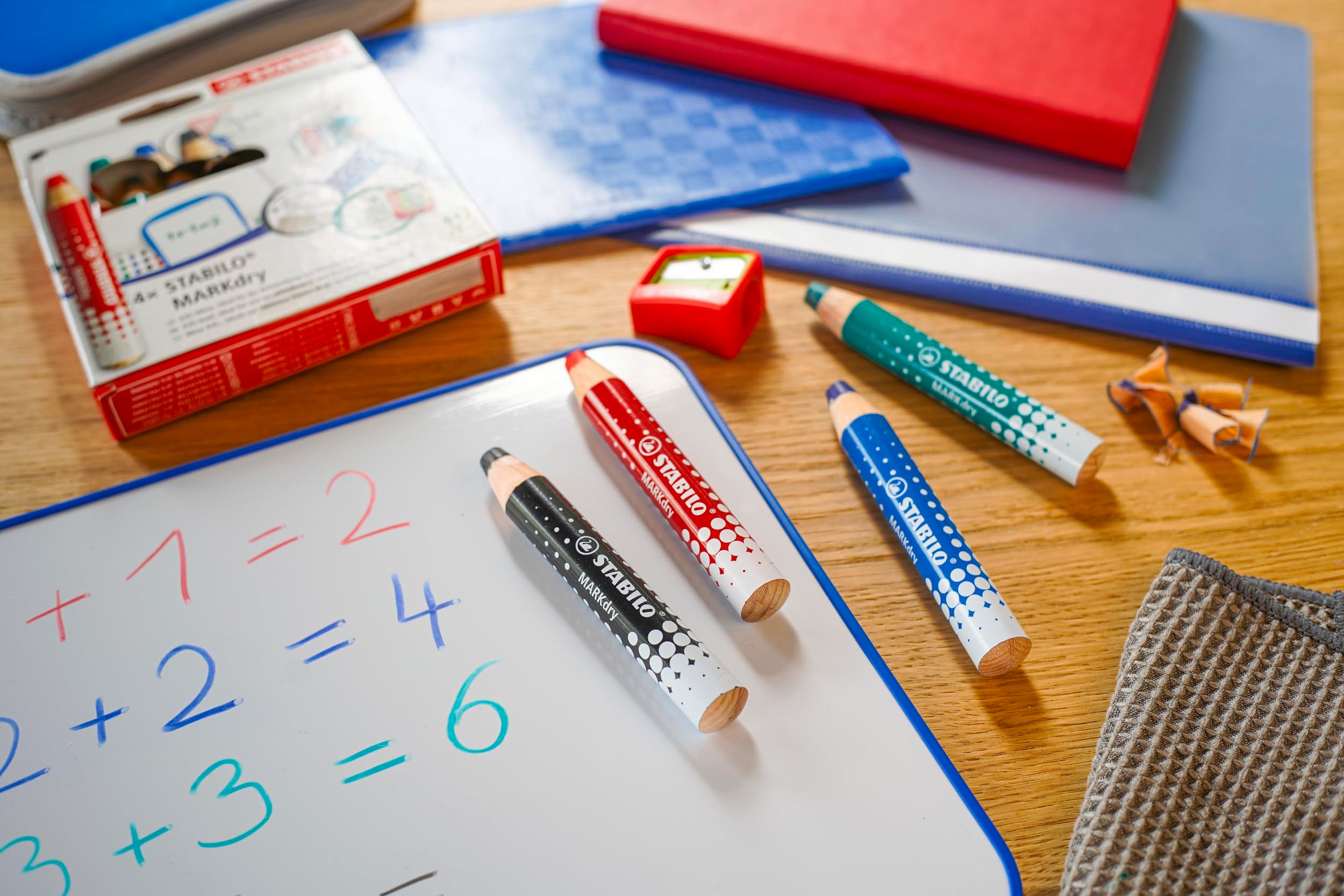 STABILO MARKdry Whiteboard & Flipchart Marker Pencil - 30 Count Classpack | PEFC-Certified Wood 6
