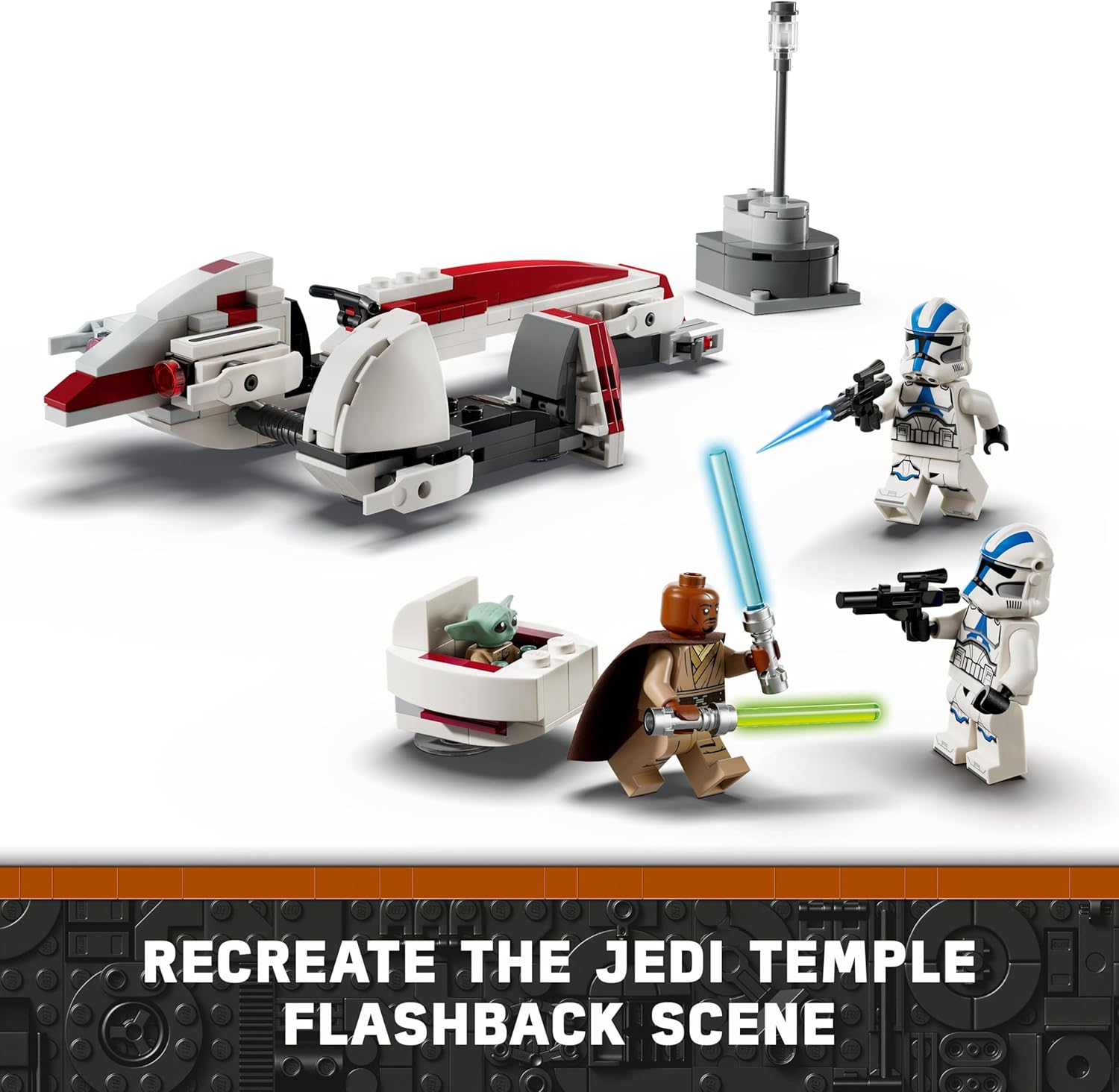 LEGO Star Wars BARC Speeder Escape Set 75378 - Building Toy with Kelleran Beq, Grogu & Clone Troopers 2