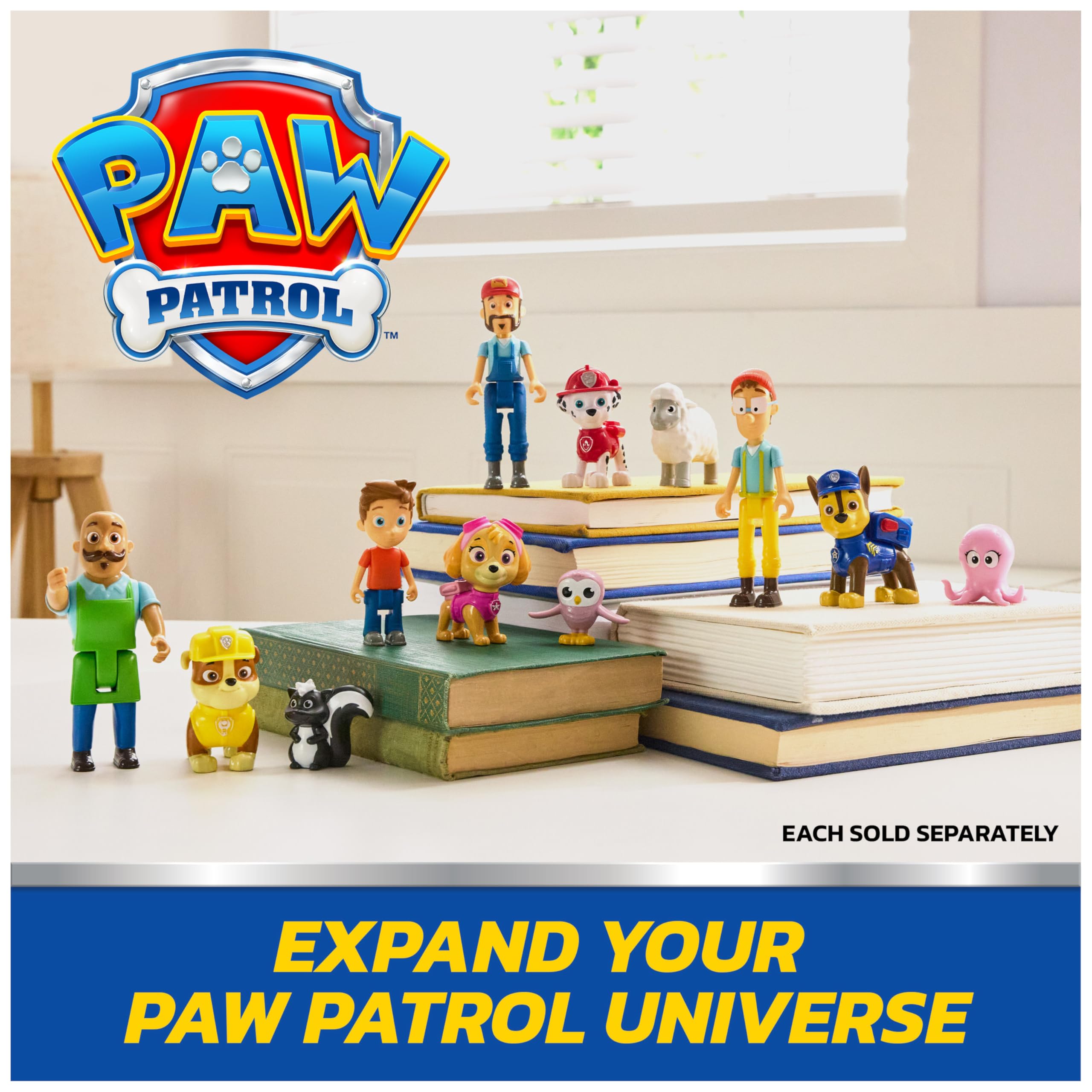 Paw Patrol Chase & Captain Turbot Figure Pack with Baby Octopus Toy Figure | Ages 3+ | 3 Figures Included 7