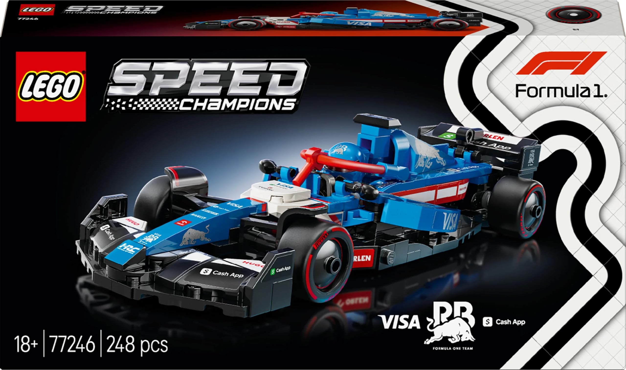 LEGO Speed Champions Visa Cash App RB VCARB 01 F1 Race Car Building Set with Driver Minifigure 9