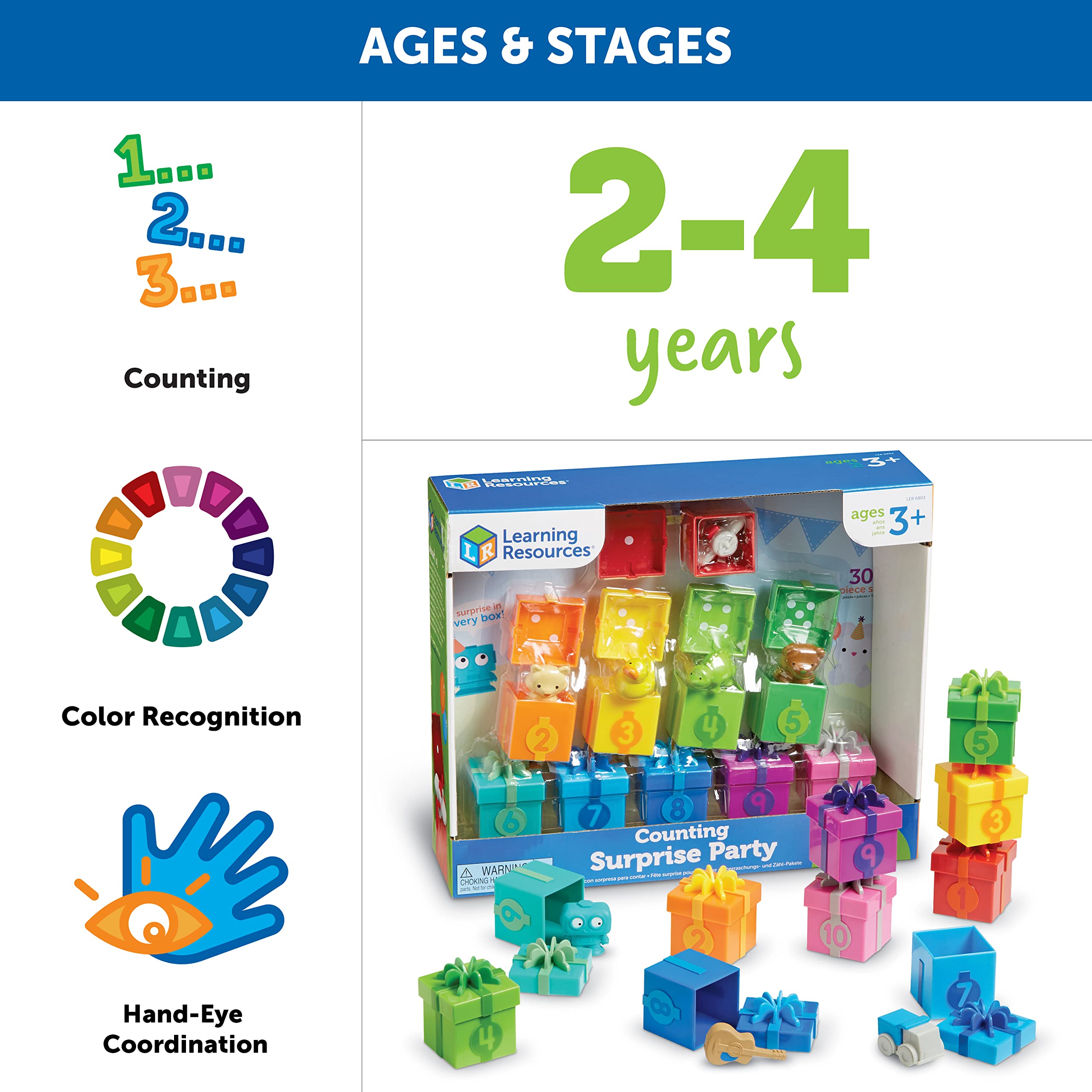 Learning Resources Counting Surprise Party - Educational Toy Playset for Ages 3+ 2