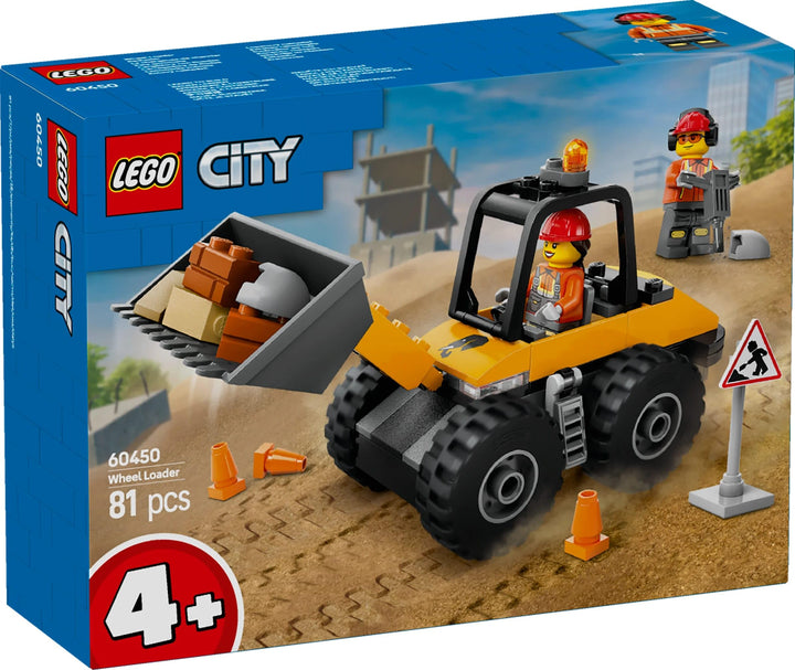 LEGO City Yellow Construction Wheel Loader Toy - Building Set for Kids 4+