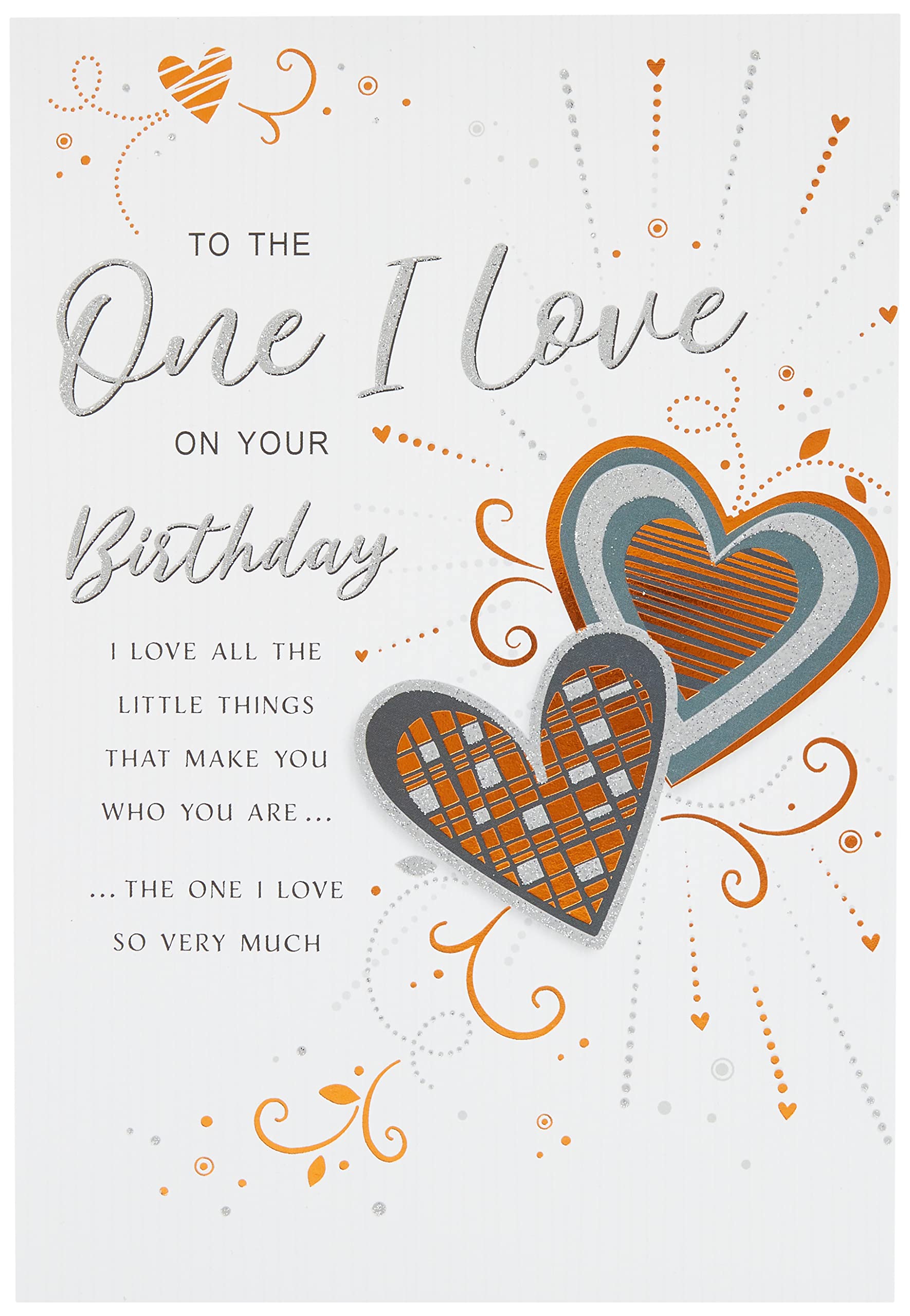 Piccadilly Greetings Regal Publishing C80751 Modern Birthday Card | One I Love | Grey | 9 x 6 inches 1
