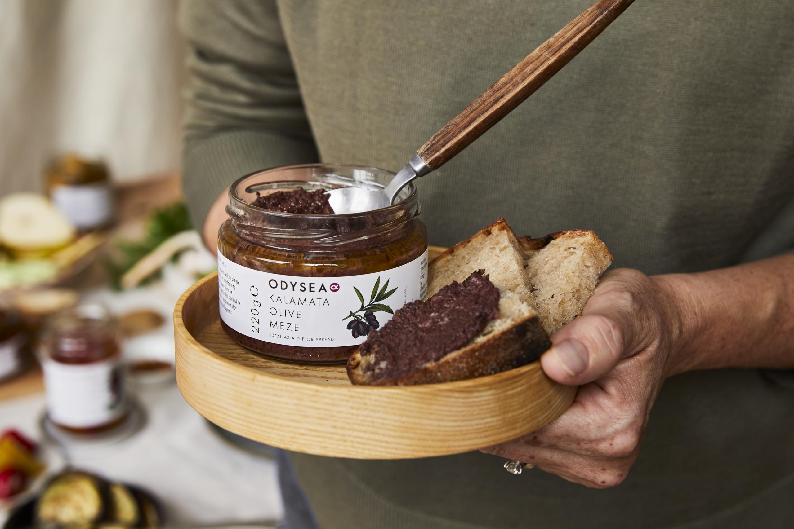 Odysea Kalamata Olive Meze with Capers - Gluten Free, Vegan Sandwich Spread | 220g 3