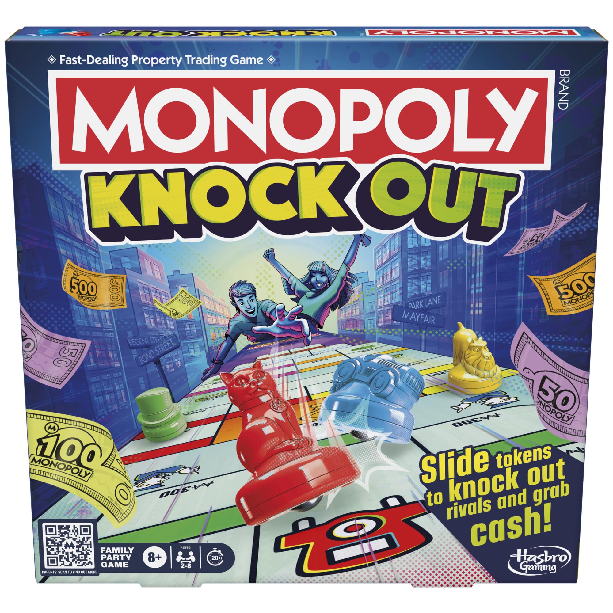 Monopoly Knockout Brettspiel für 2–8 Spieler