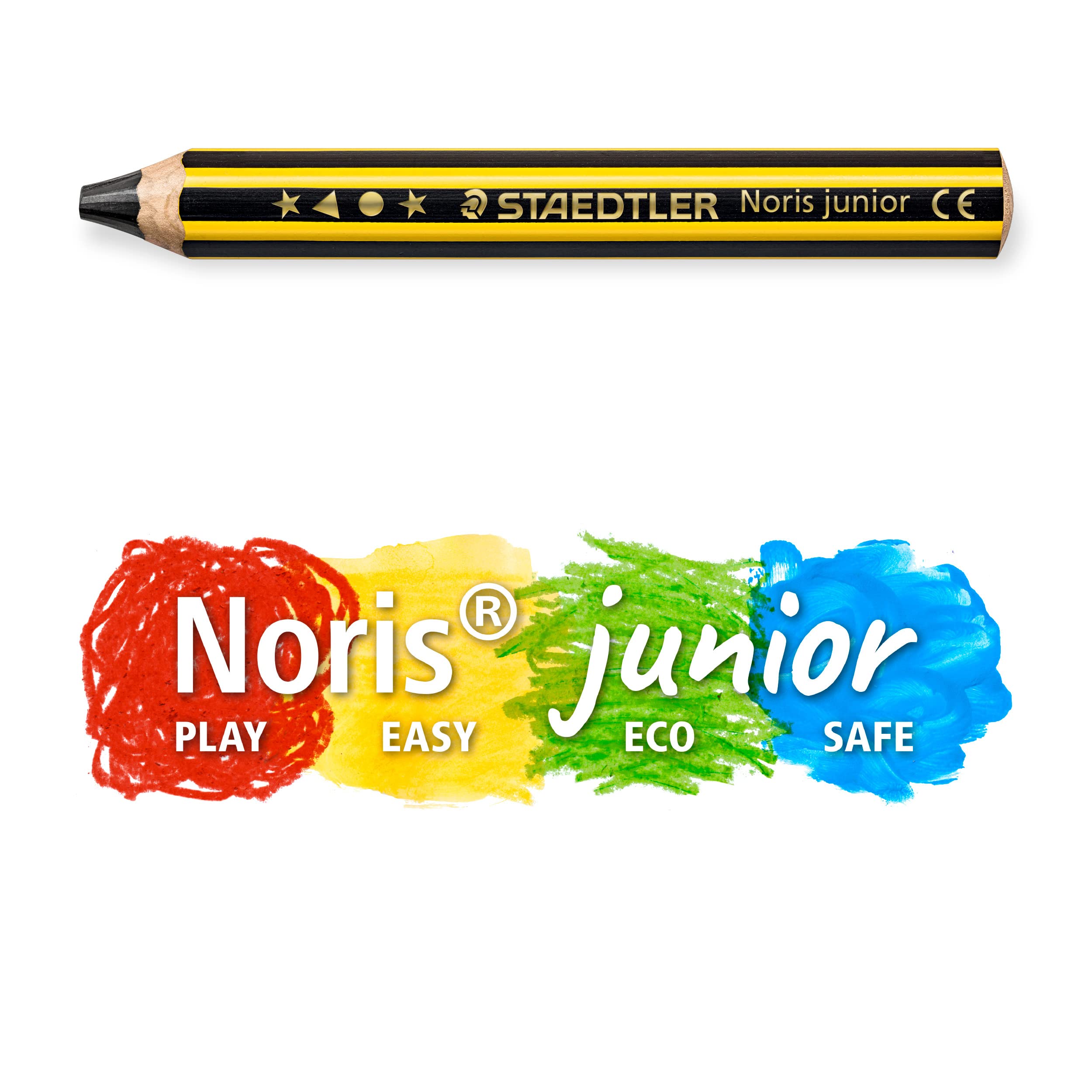 STAEDTLER Noris Jumbo Colouring Markers for Toddlers - Pack of 10 Assorted Colours | Water-Based Ink 8