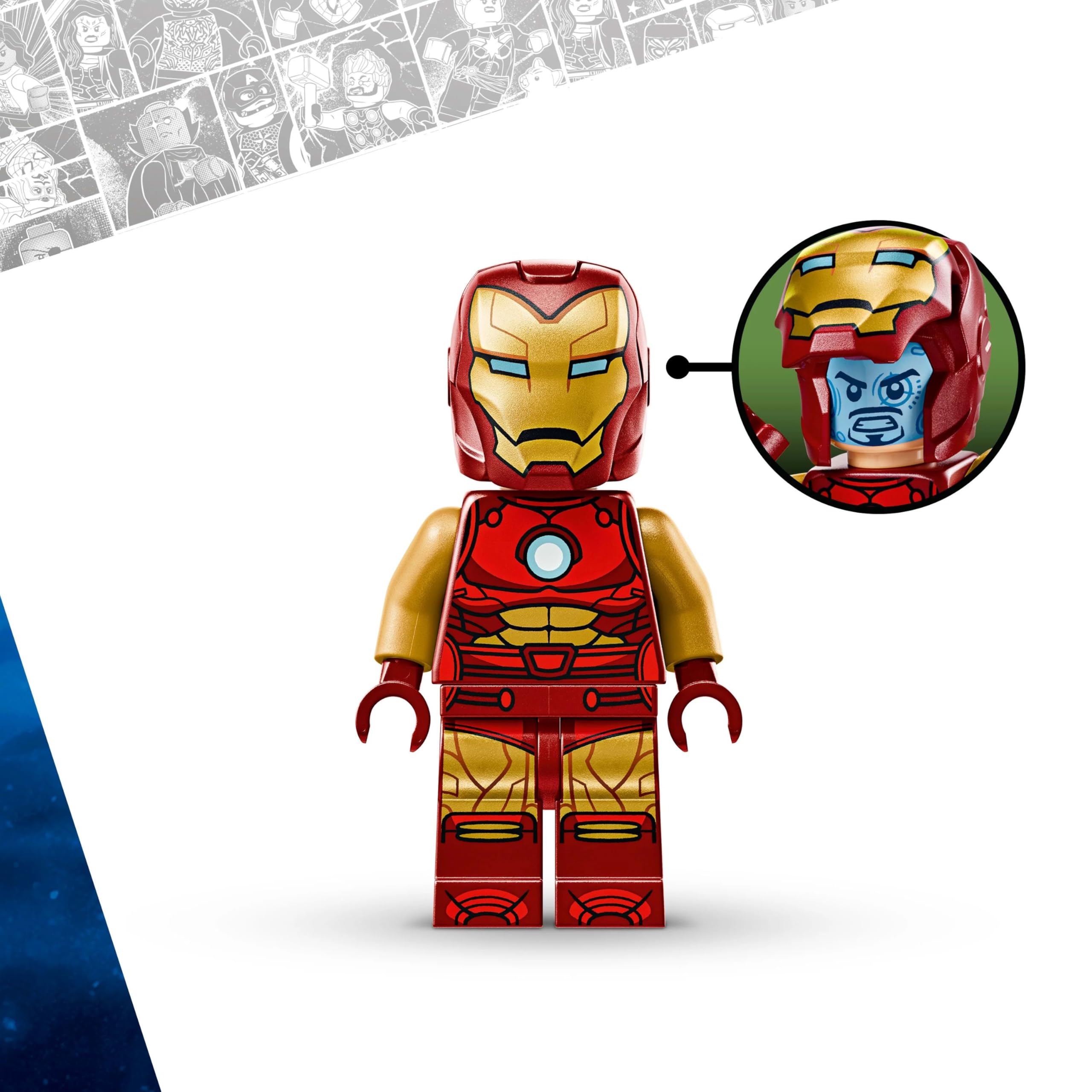LEGO Marvel Iron Man Mech vs. Ultron - Buildable Super Hero Playset for Kids 6+ 7