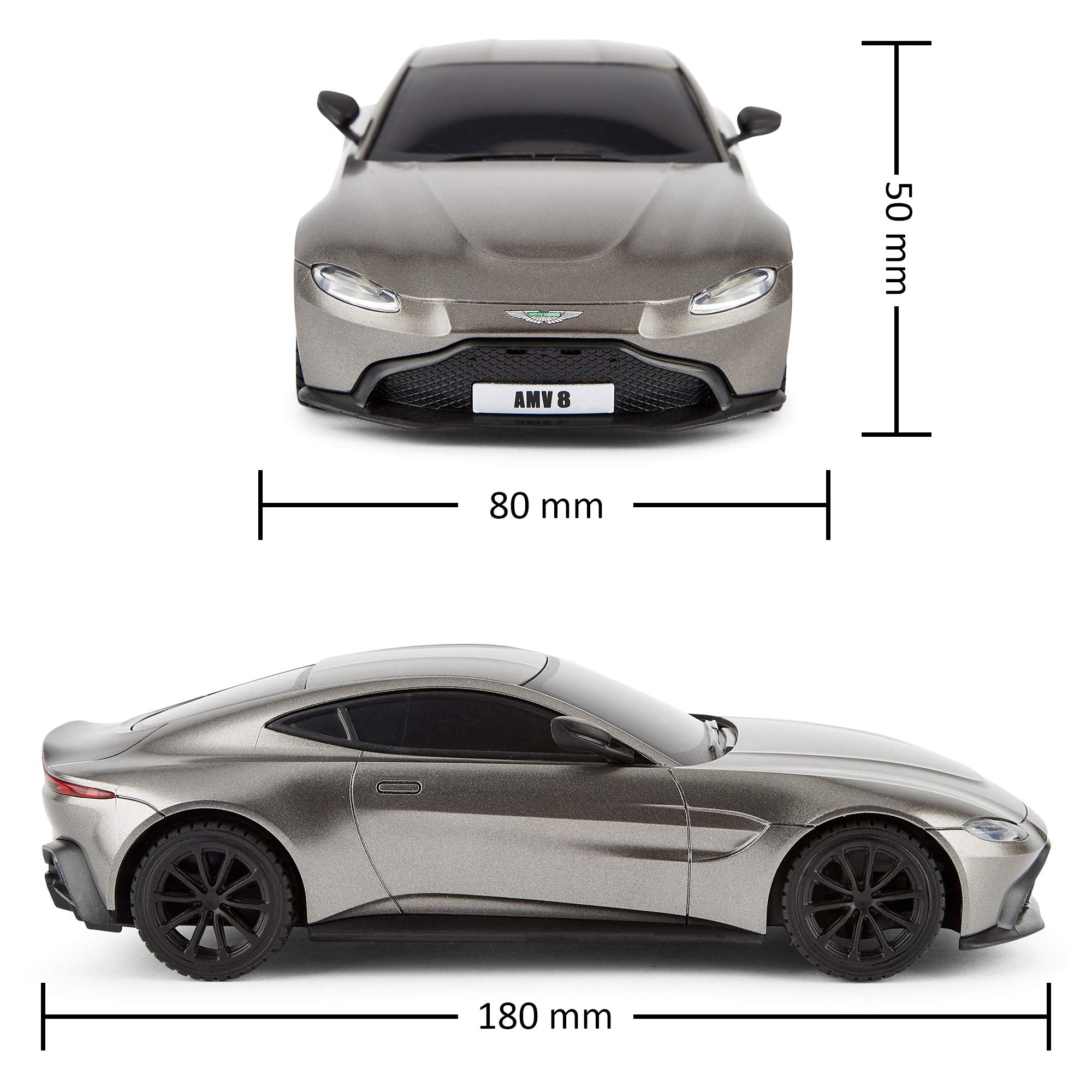 CMJ RC Cars Aston Martin Vantage Remote Control Car - 1:24 Scale Grey | 2.4Ghz Racing