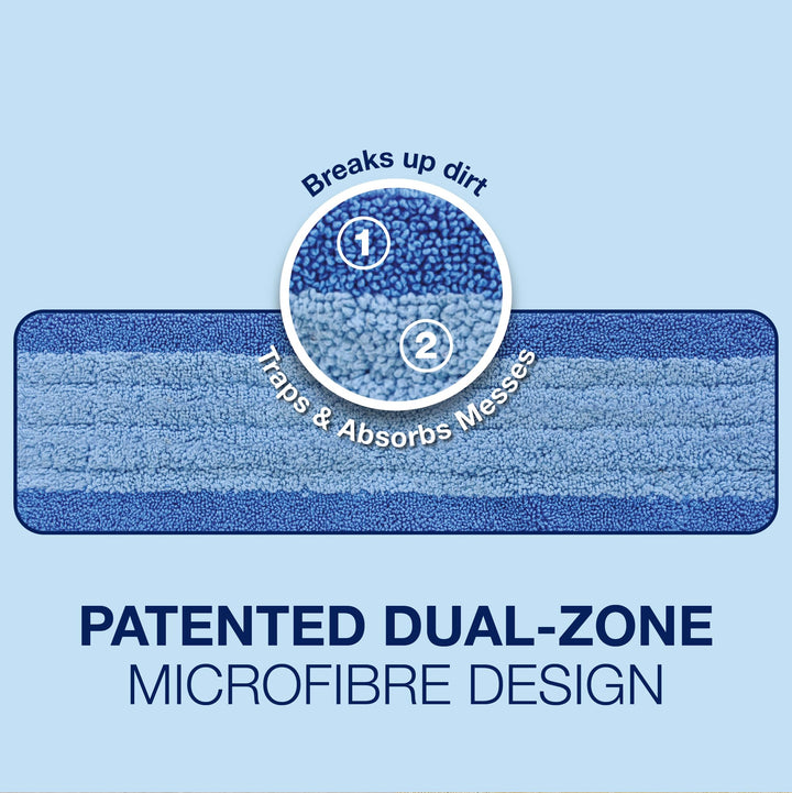Bona - Microfibre Cleaning Mop Pad for Wood & Hard-Surface Floors
