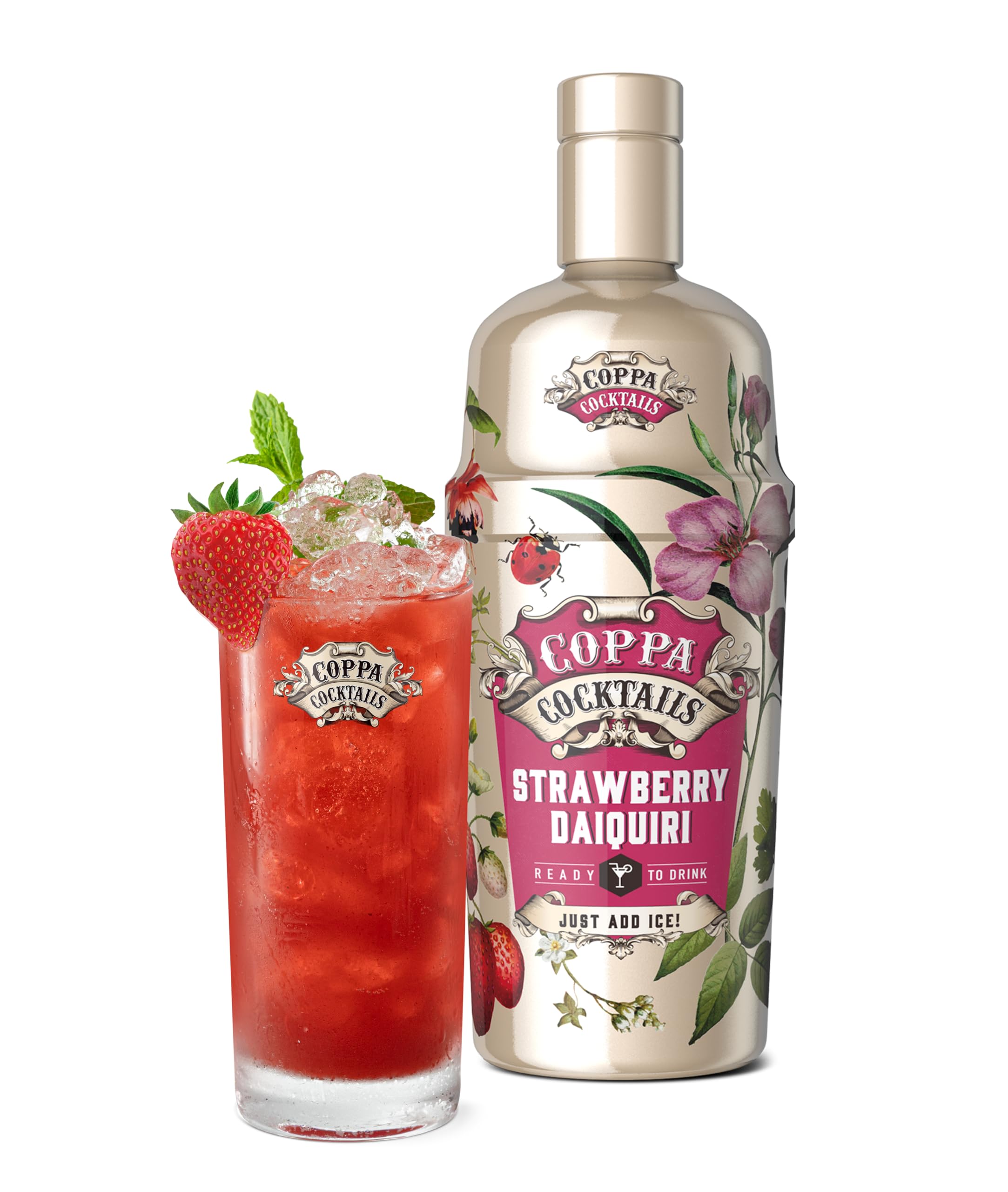 Coppa Cocktails Strawberry Daiquiri Ready-to-Drink Premium Rum Cocktail | 70 cl 2